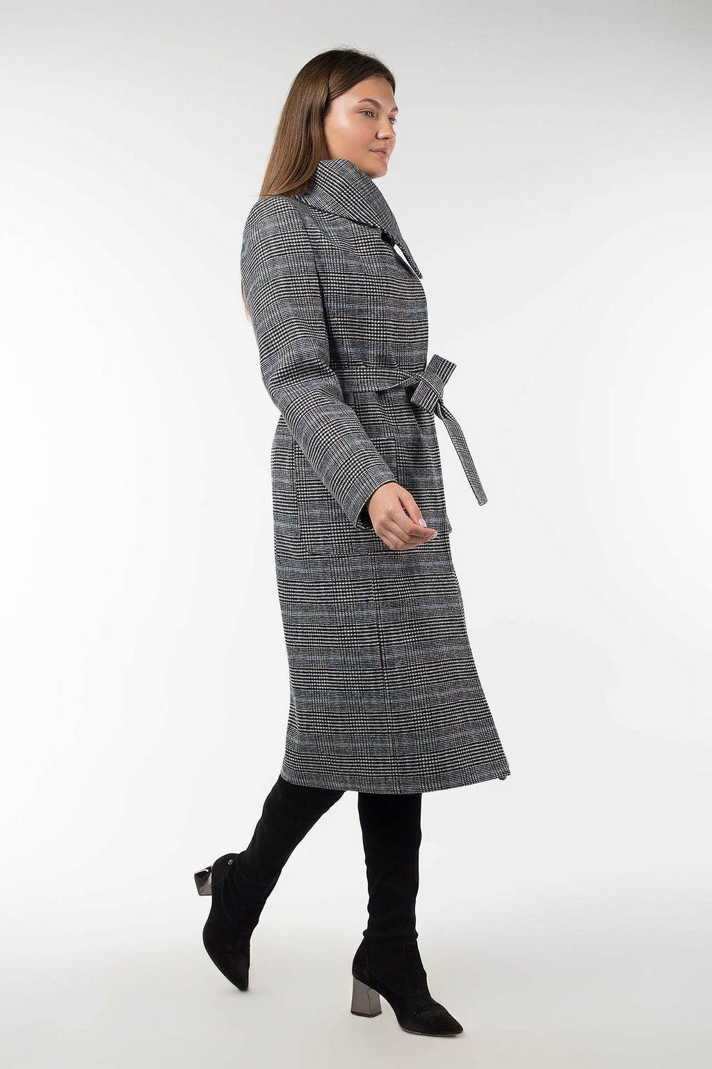 01-10186 Пальто женское демисезонное (пояс) - El podio фото 3