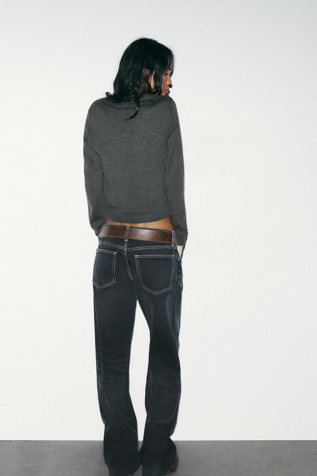 TRF WIDE-LEG LOW-RISE JEANS - Zara фото 5