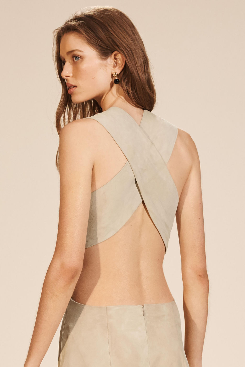 LIMITED EDITION SUEDE LEATHER CUT-OUT DRESS - Zara фото 5