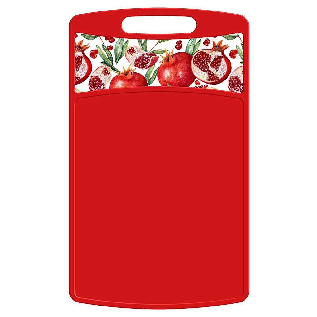 Доска разделочная пластмассовая "Bergamo" 33,5х22х0,4см, прямоугольная, красный (Россия)