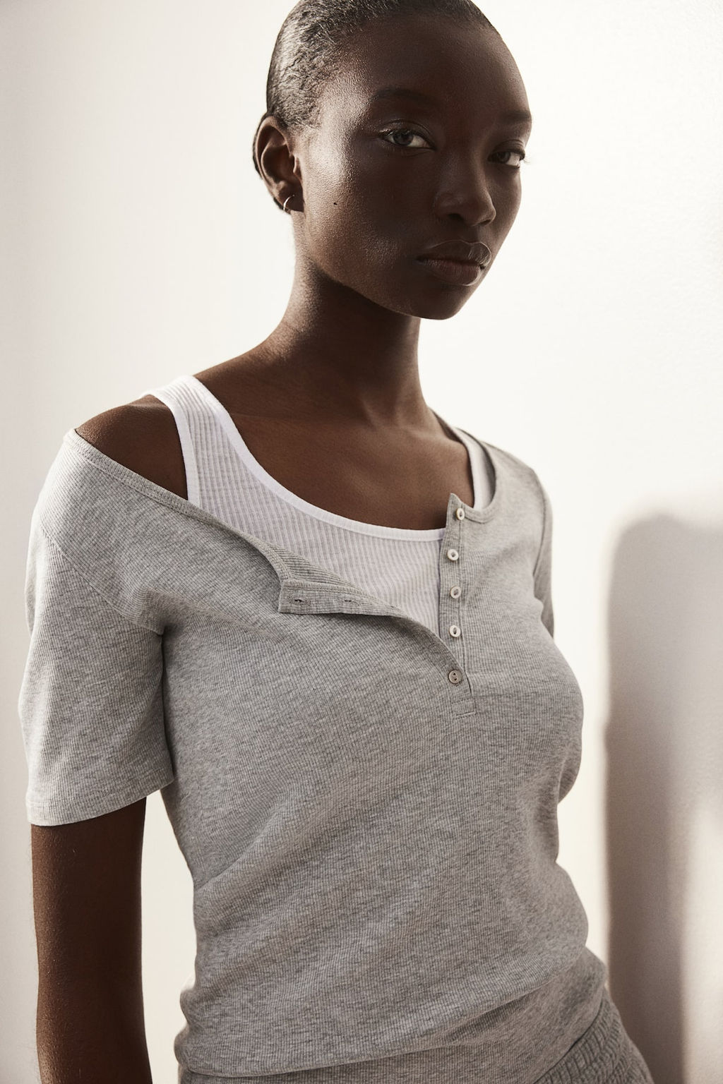 Camiseta de canale con cuello panadero - H&m фото 2