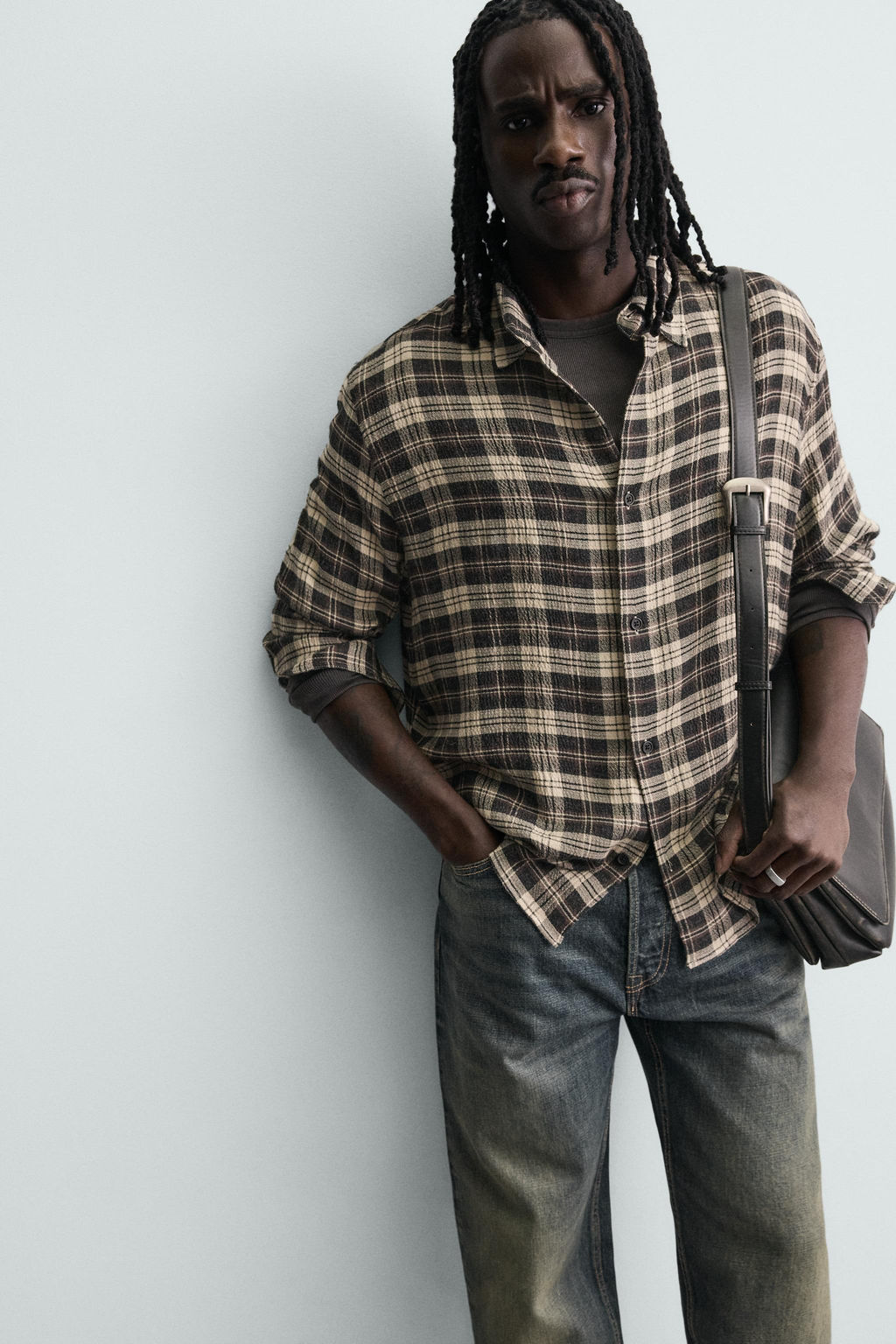RELAXED FIT CHECK SHIRT - Zara фото 14