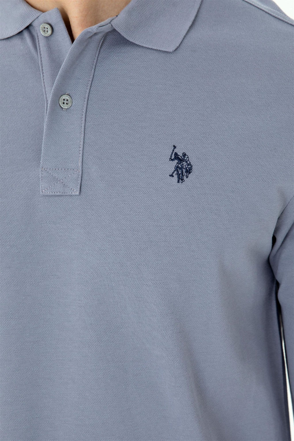 U. S. Polo Assn / Мужской серый базовый свитшот - U.s. polo assn фото 14