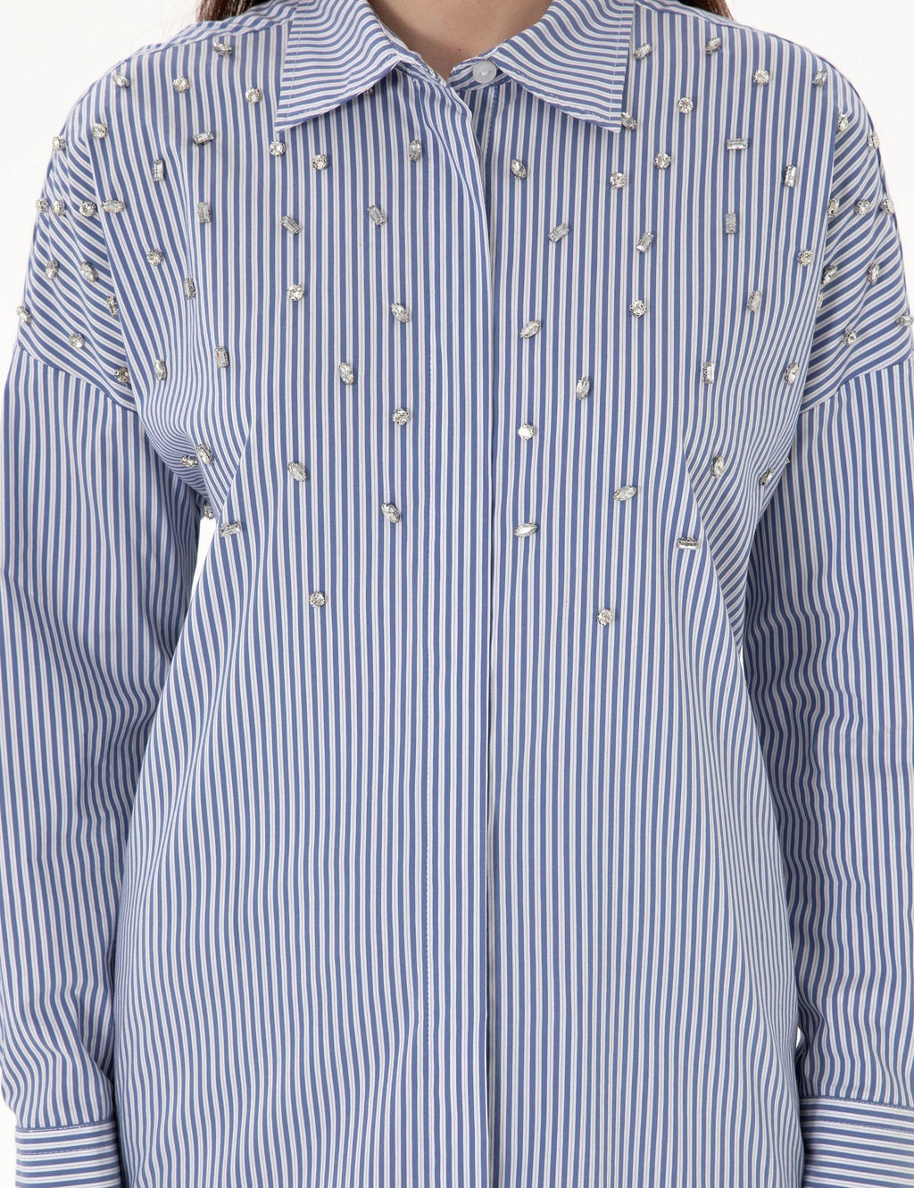 Mavi _izgili Oversize Uzun Kollu G_mlek - Pierre cardin фото 6