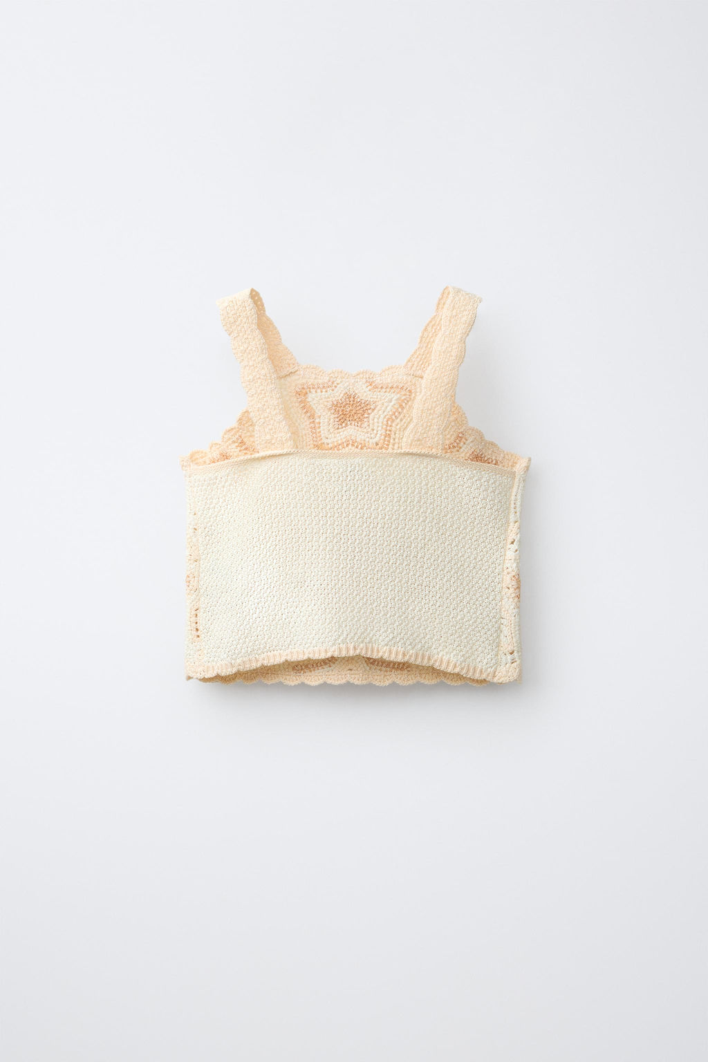 TOP PUNTO CROCHET ESTRELLAS / Beige claro - Zara фото 2
