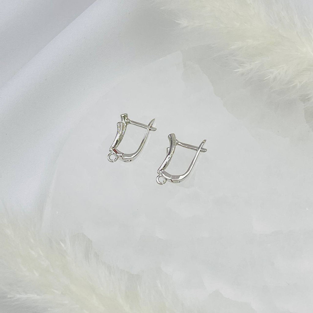 Швензы для сережек с Фианитами родированные