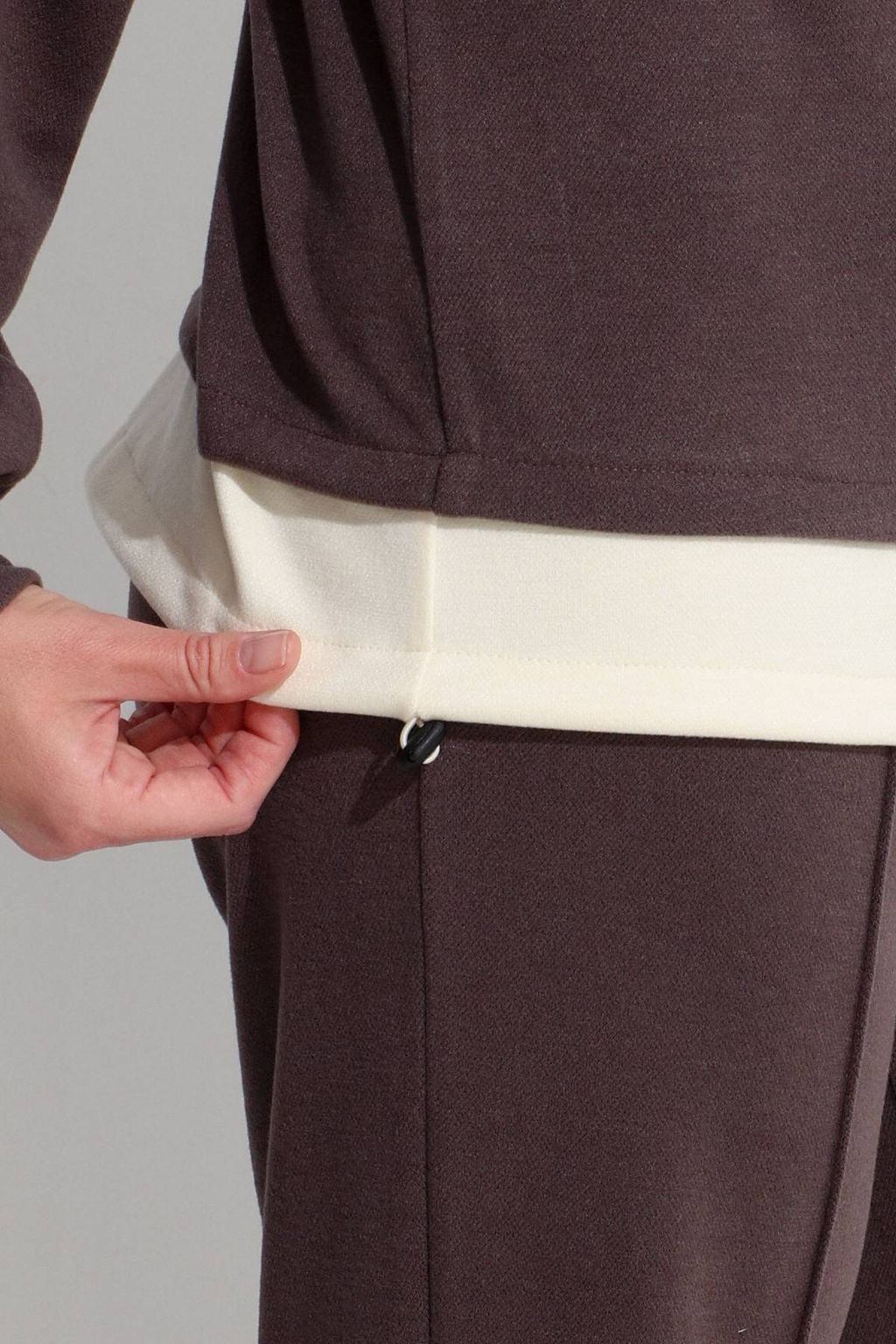 Блузка женская 4324/02/Коричневый, молочный