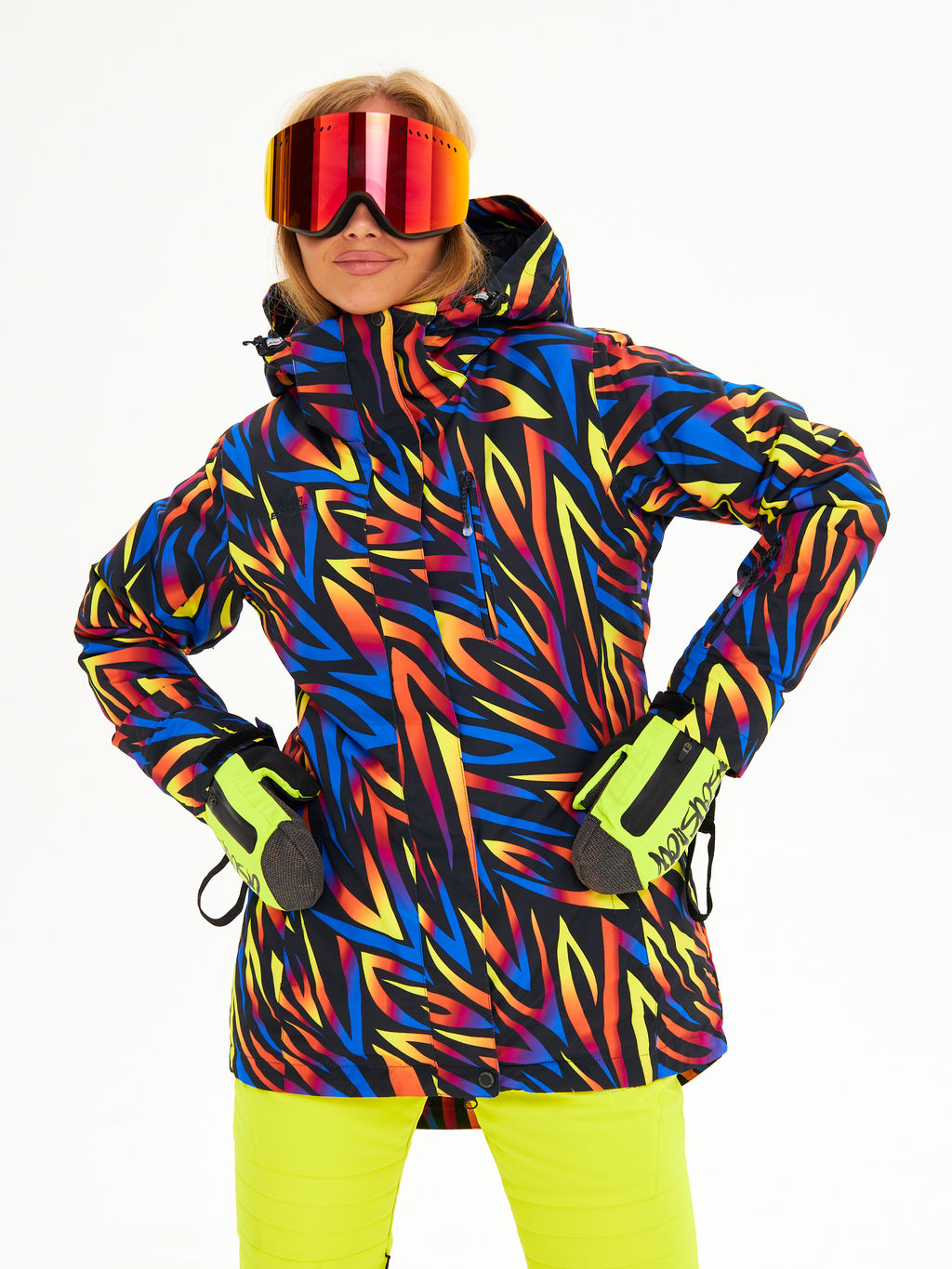 Женская горнолыжная сноубордическая куртка Alpha Endless Ultra Chaleur SNB 423/316_1 Разноцветный  фото 6
