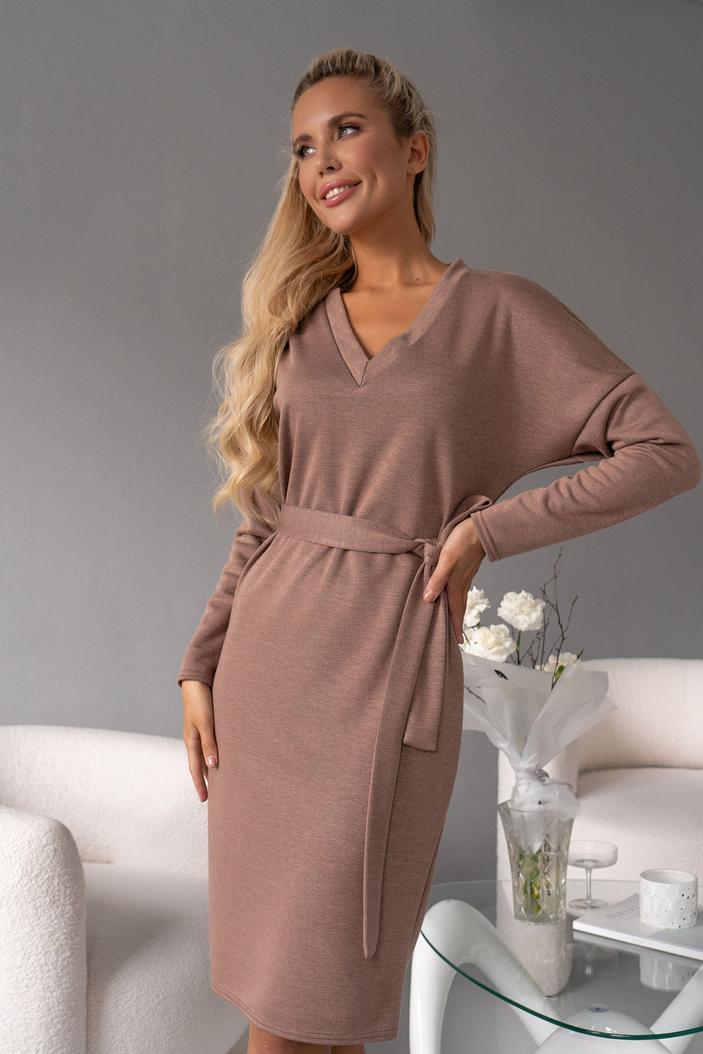 Платье Open Style 5876 коричневый