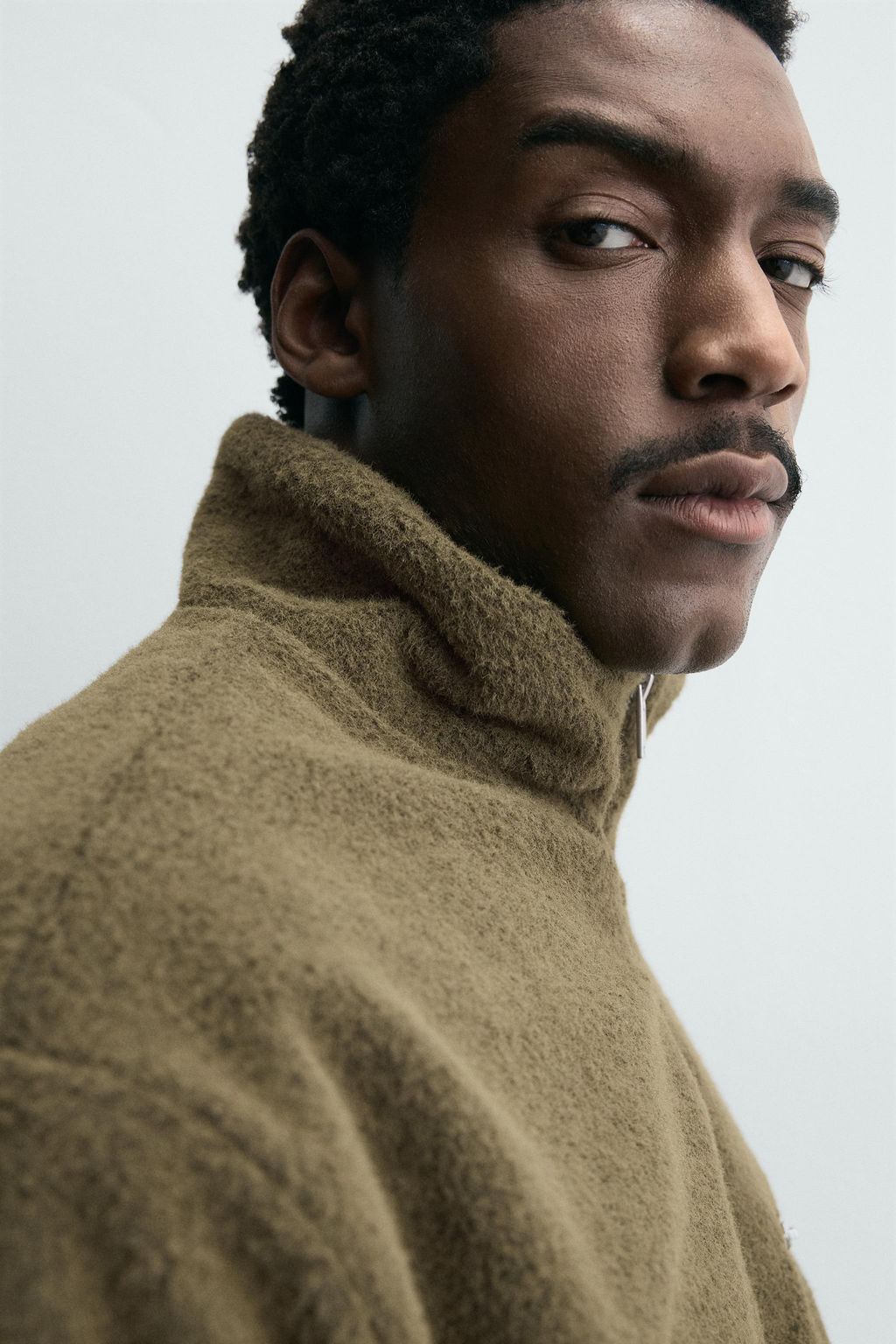 FLEECE QUARTER-ZIP SWEATSHIRT - Zara фото 5