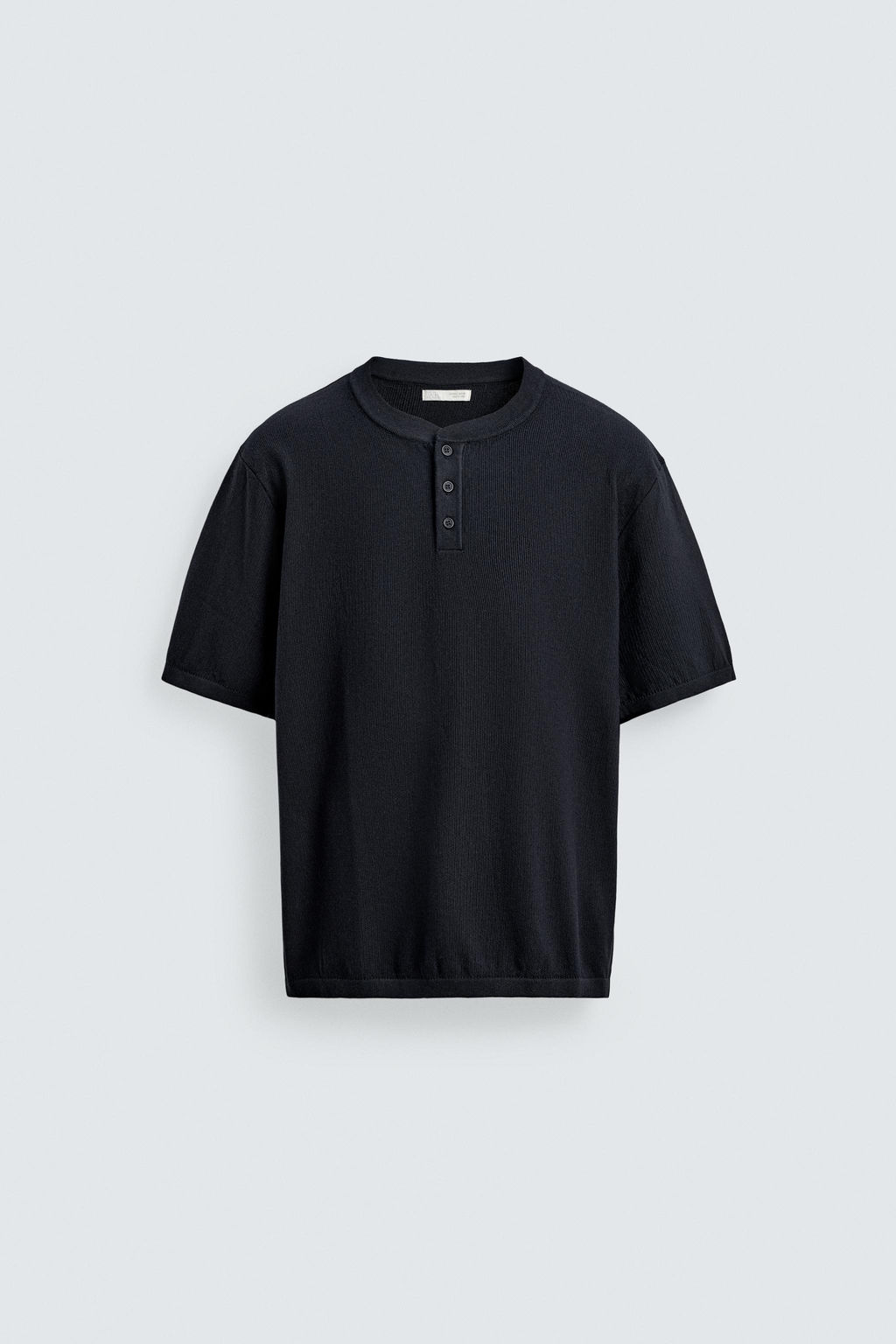 CAMISETA PUNTO CUELLO PANADERO / Marino oscuro - Zara фото 7