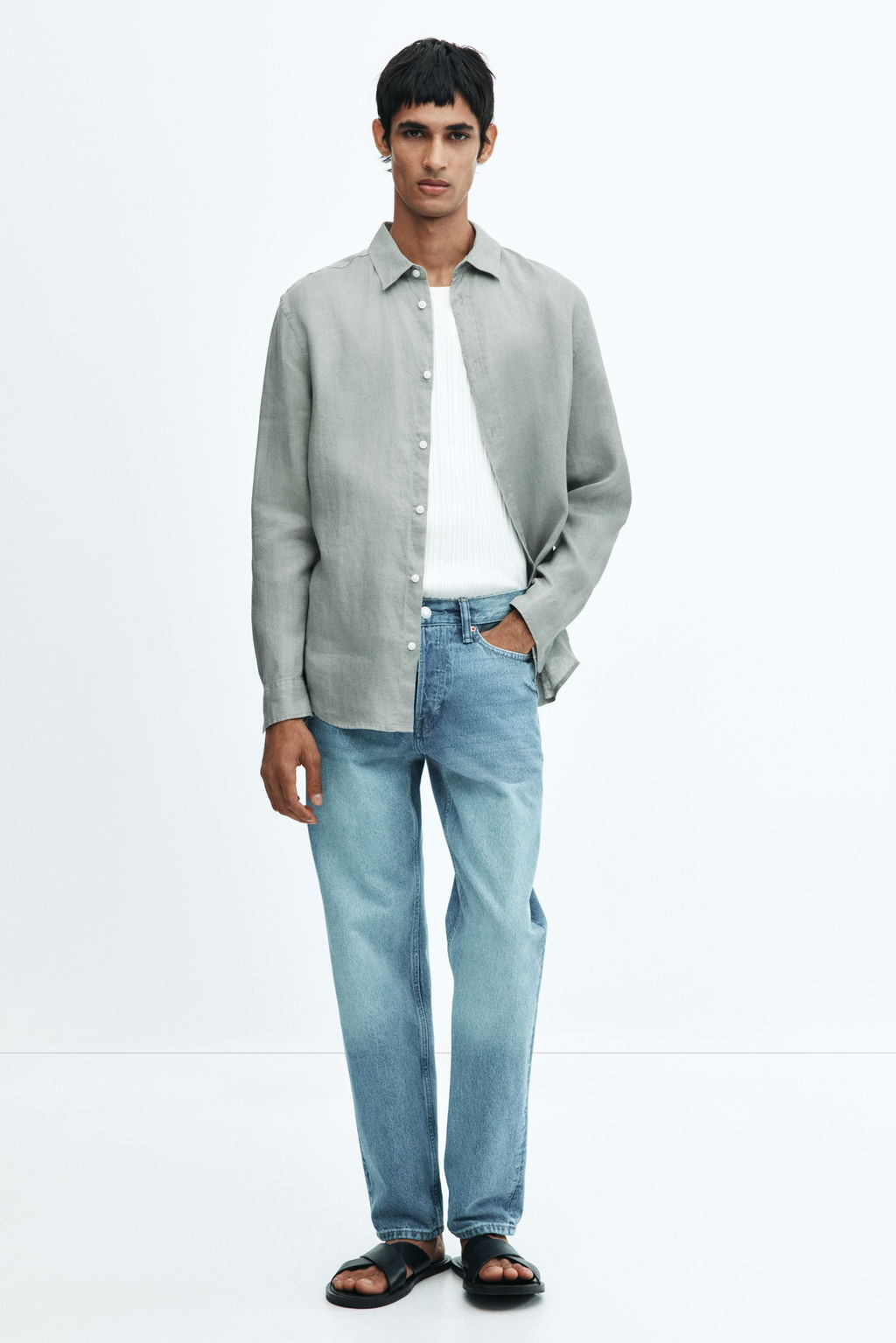 Camisa de lino Regular Fit - H&m фото 4