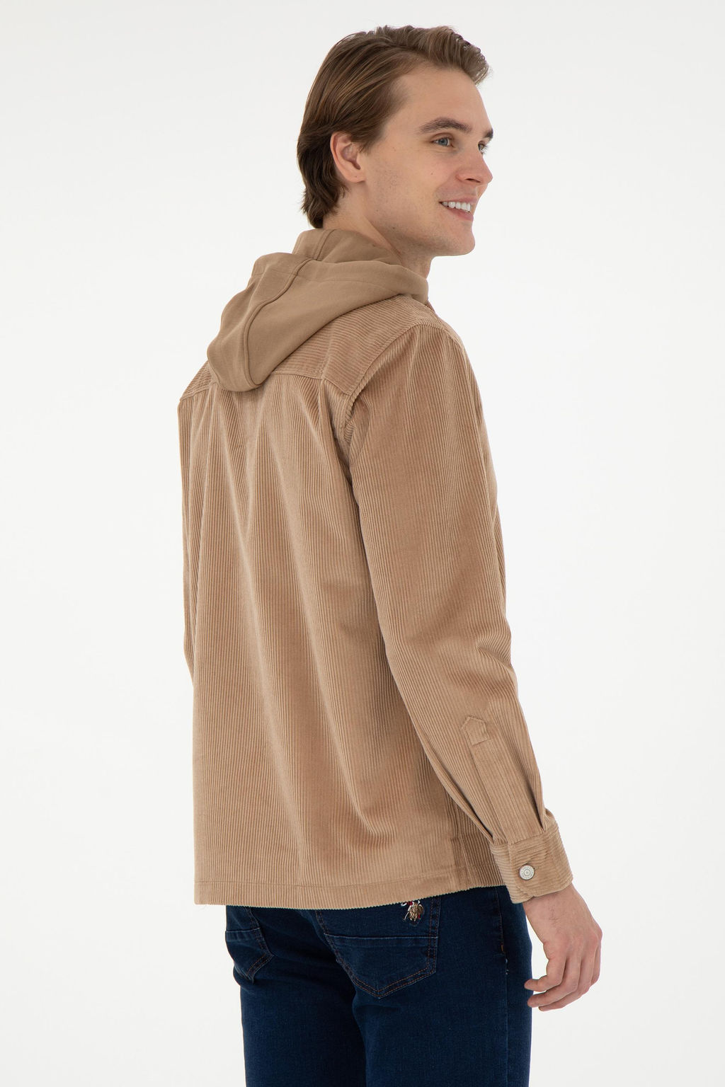 Мужская рубашка светло-коричневого цвета с длинным рукавом Неожиданная скидка в корзине - U.s. polo assn фото 5