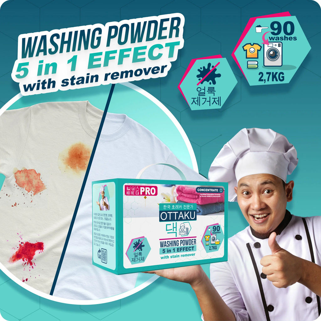 OTTAKU 5in1 EFFECT Концентрированный универсальный стиральный порошок с пятновыводителем, 2,7 кг  фото 5