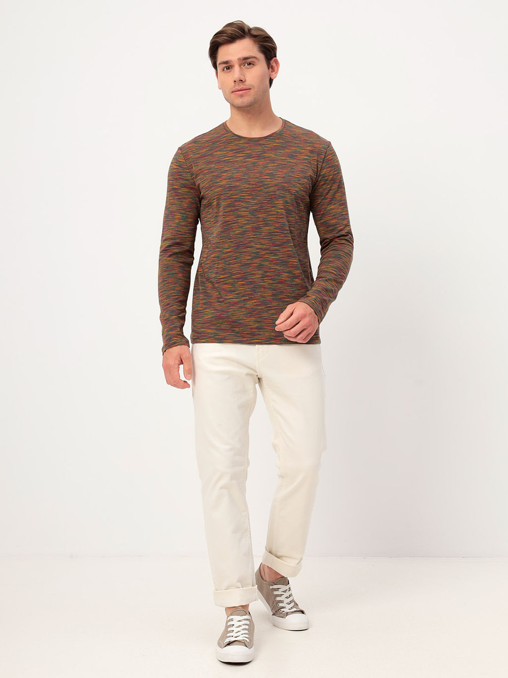 Футболка мужская длинный рукав GREG G165-KM-OR1059 (бордо)  фото 2