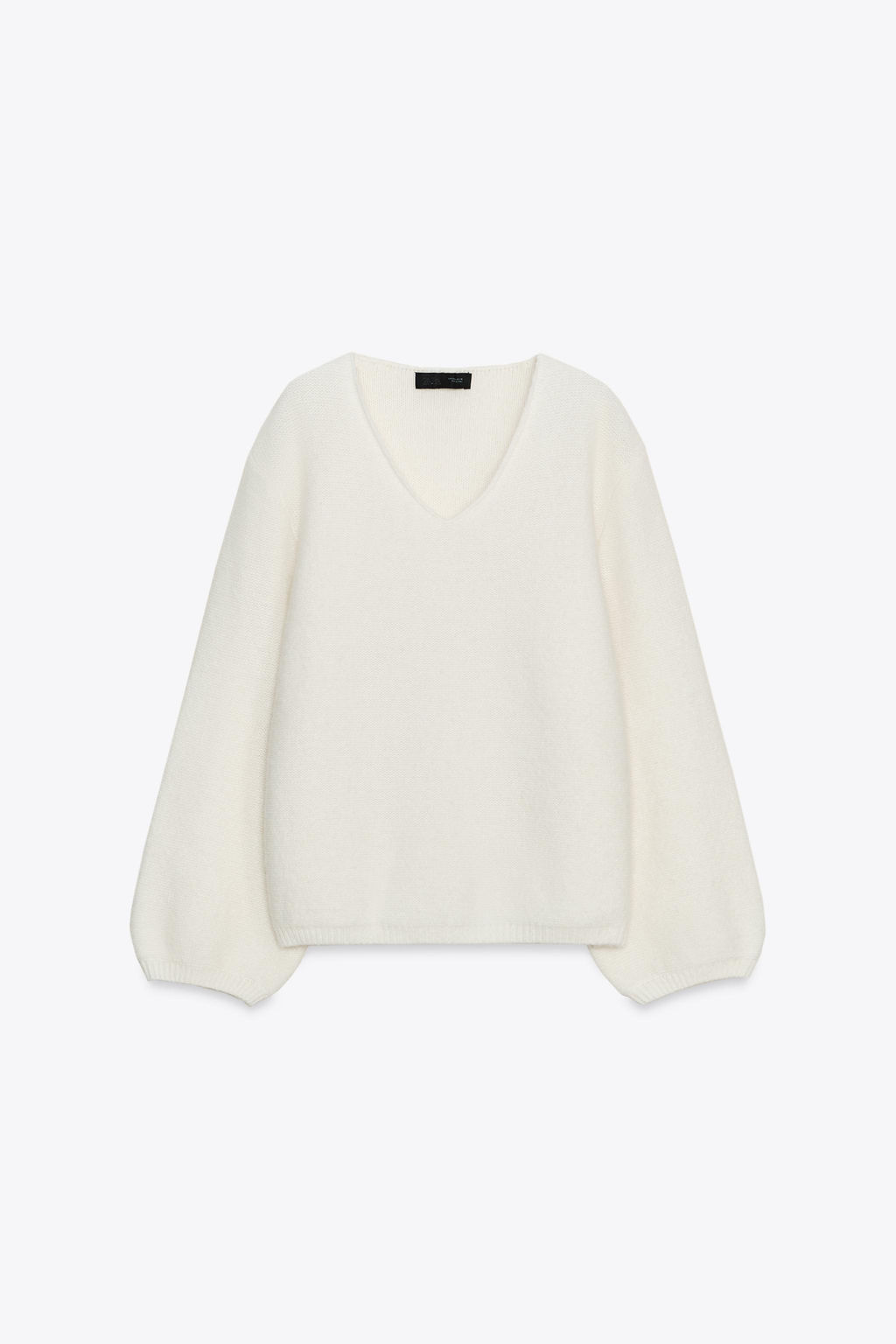 WOOL PUFF SLEEVE KNIT SWEATER