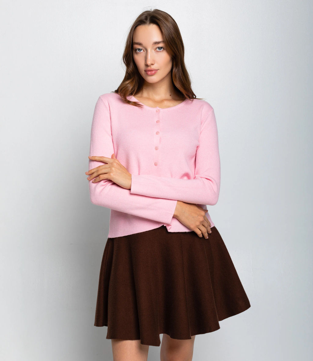 Кардиган #КТ9035 (3), розовый