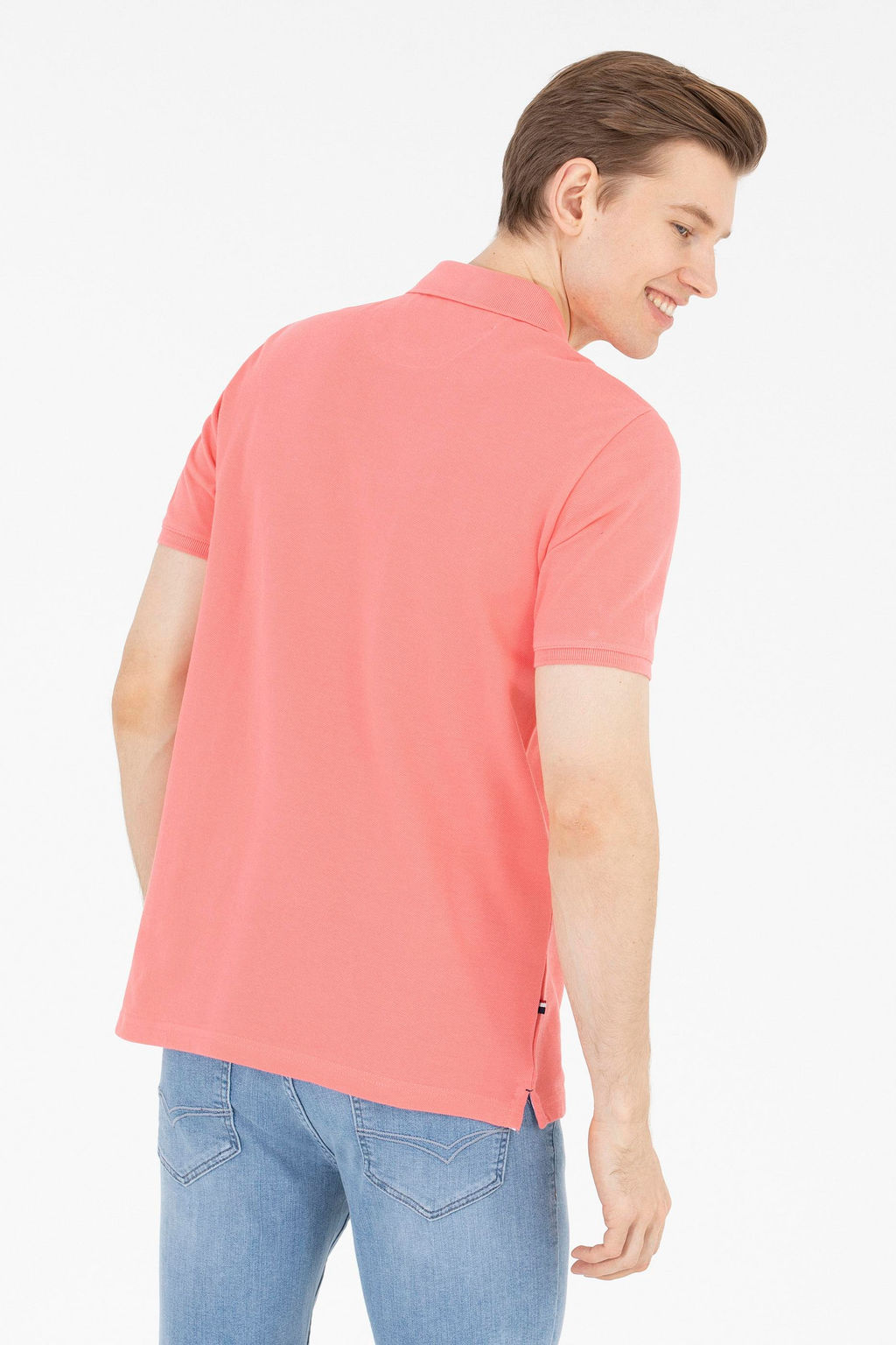 Мужская базовая футболка с воротником поло Pomegranate Blossom - U.s. polo assn фото 5