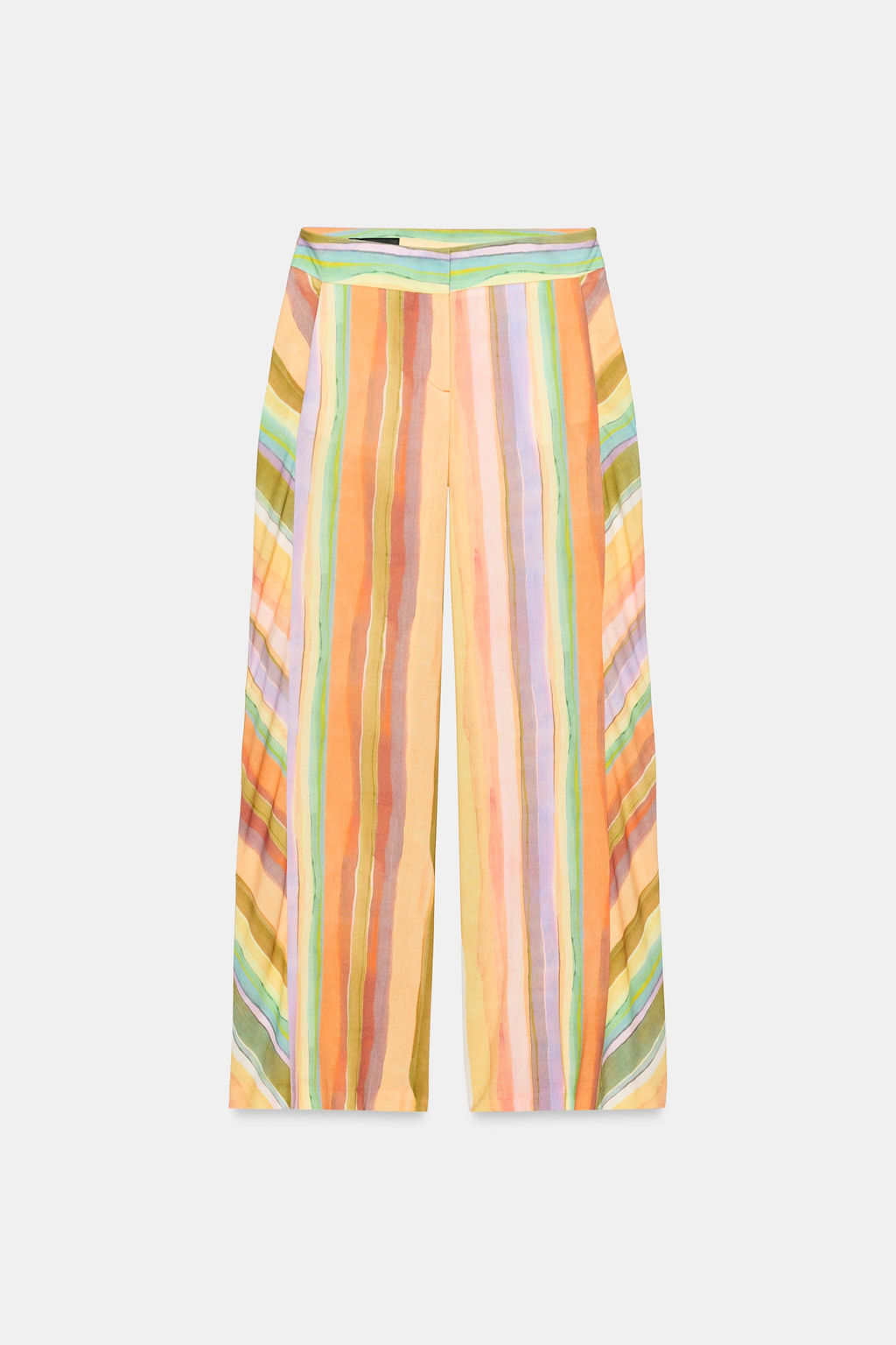 PANTAL?N ANCHO RAYAS / Multicolor - Zara фото 8
