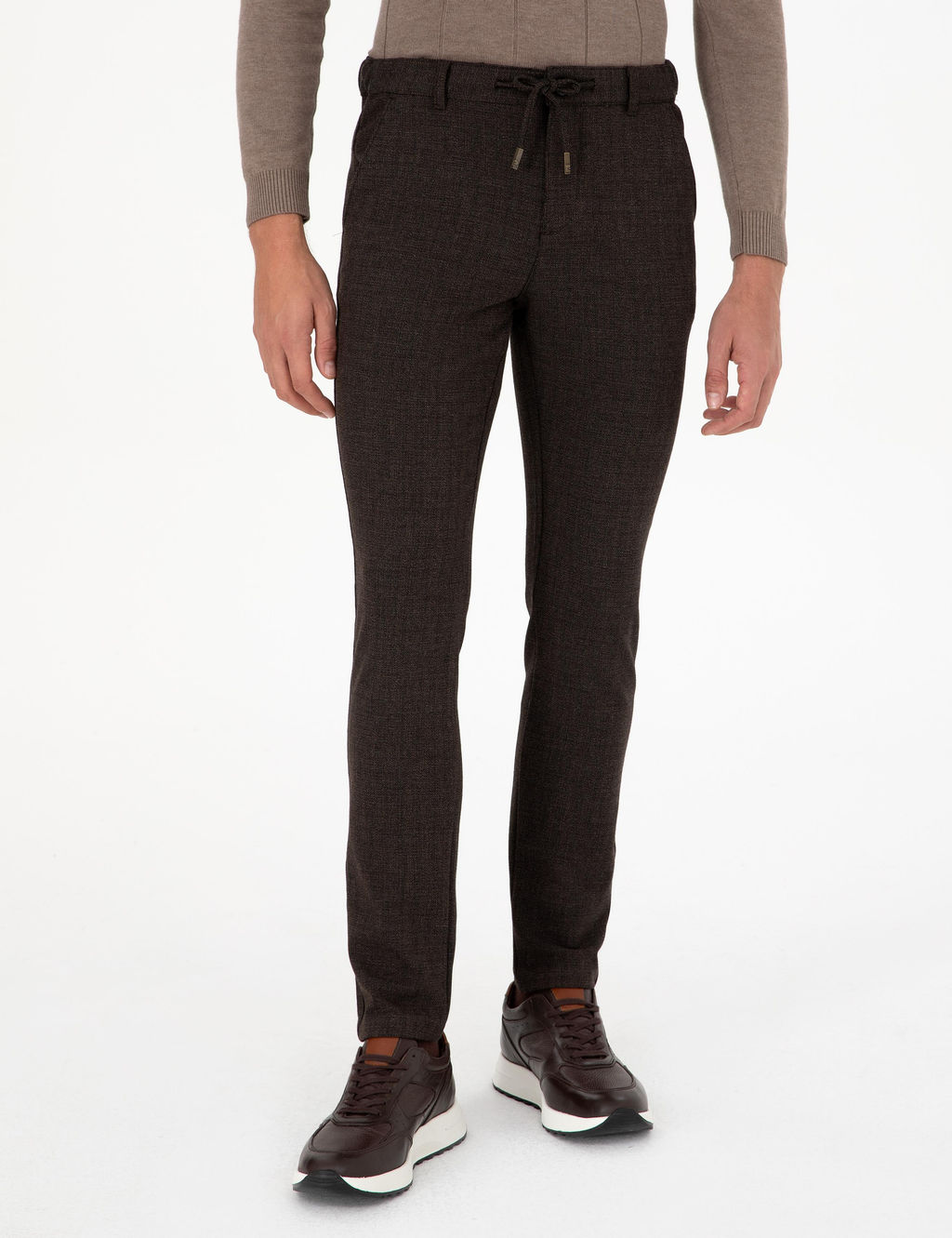 Kahverengi Slim Fit Kanvas Pantolon