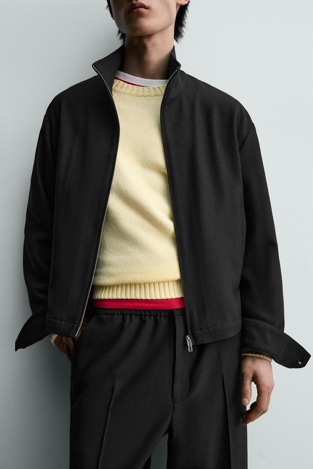 CAZADORA RELAXED FIT ESTRUCTURA / Negro - Zara фото 6