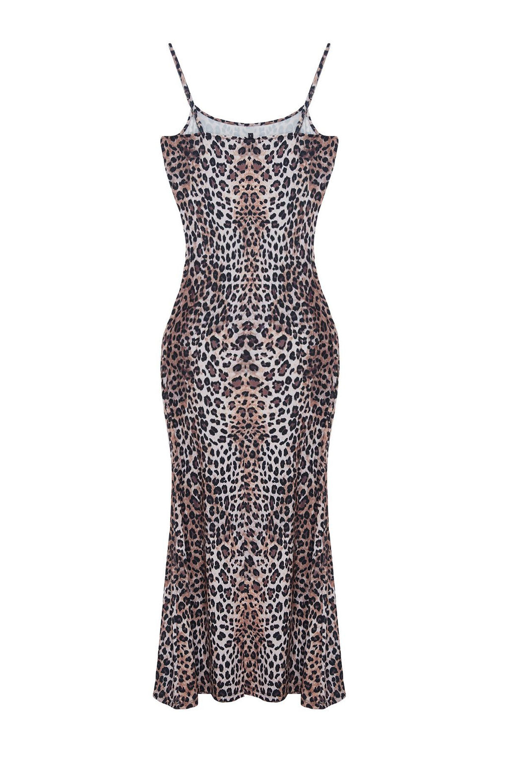 TRENDYOLMILLA Kahverengi Fitted/Vucuda Oturan Ask?l? Maxi Esnek Orme Kalem Elbise TWOSS23EL02435 фото 24