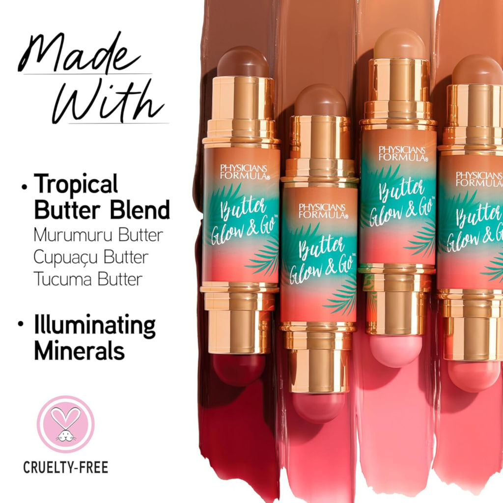 PHYSICIANS FORMULA Мультистик для лица и губ Murumuru Butter Multiuse Stick Butter Glow & Go, тон: Сливовый/Beach Bum Plum, 10г  фото 5