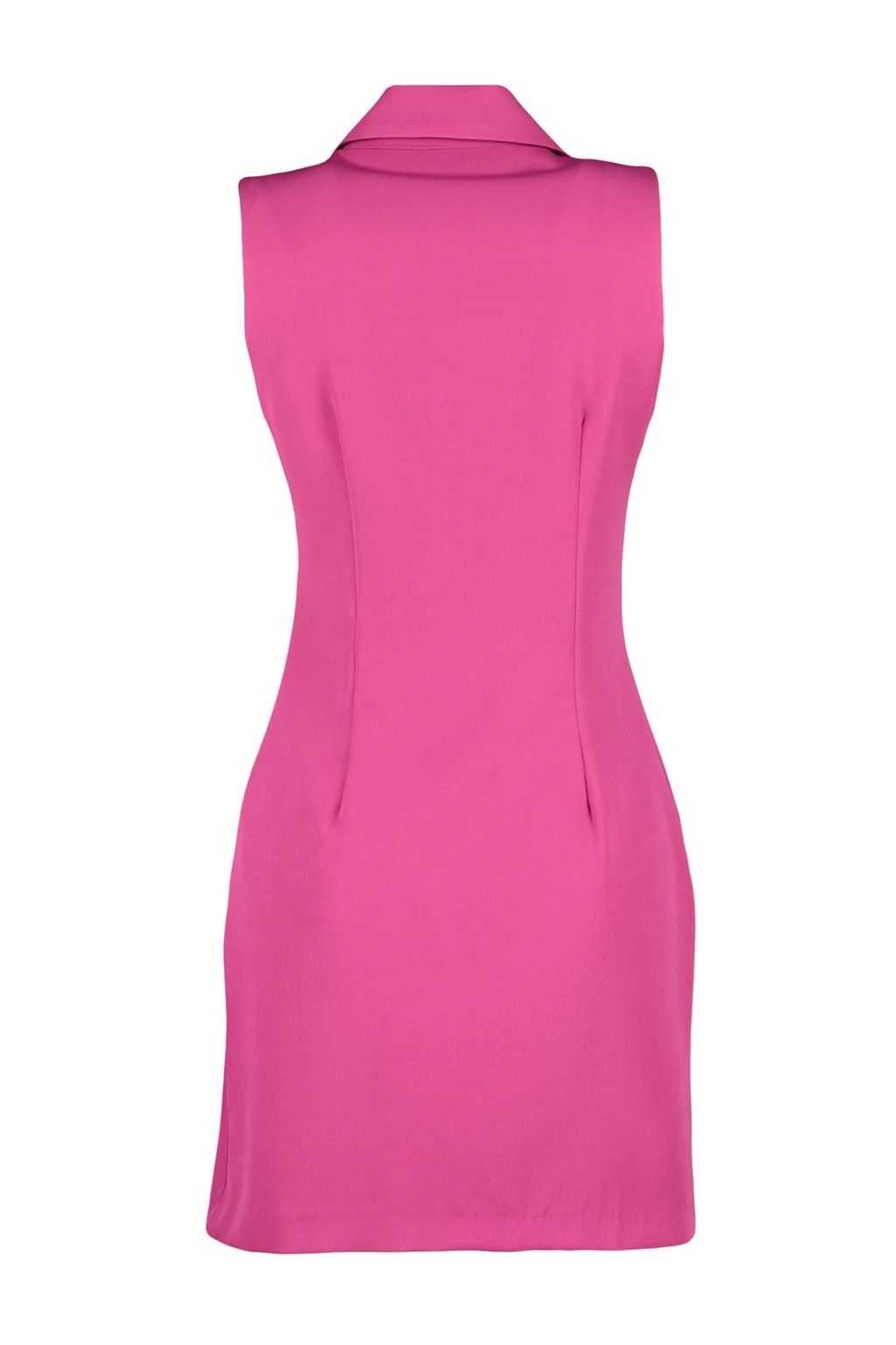 Fusya Dugme Detayl? Kolsuz Dokuma Mini Ceket Elbise TWOSS19AP0280