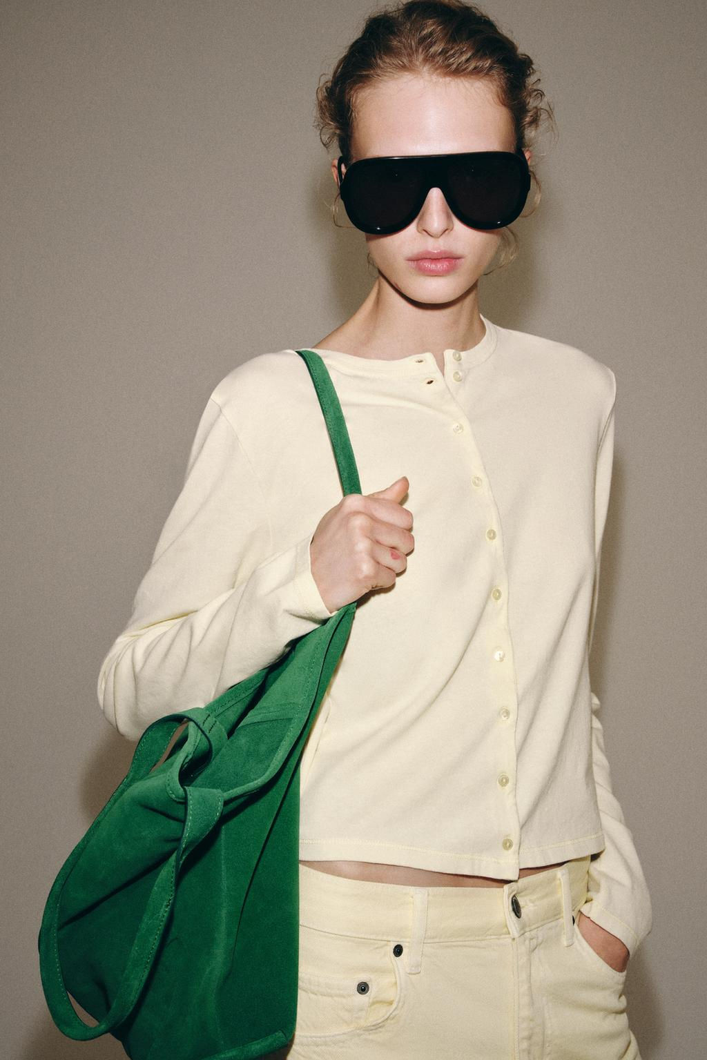 100% COTTON BUTTON-UP T-SHIRT - Zara фото 4