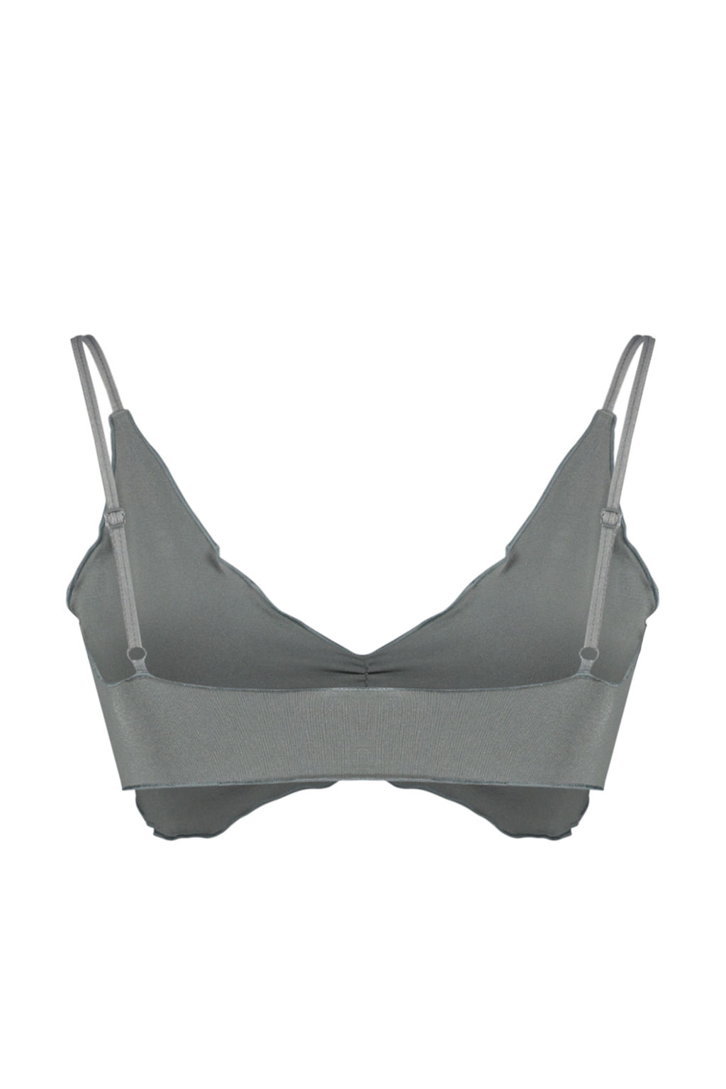 TRENDYOLMILLA Gri Seamless/Dikissiz Ip Ask?l? Balensiz Kaps?z Bralette Orme Sutyen THMAW24SU00033 фото 8
