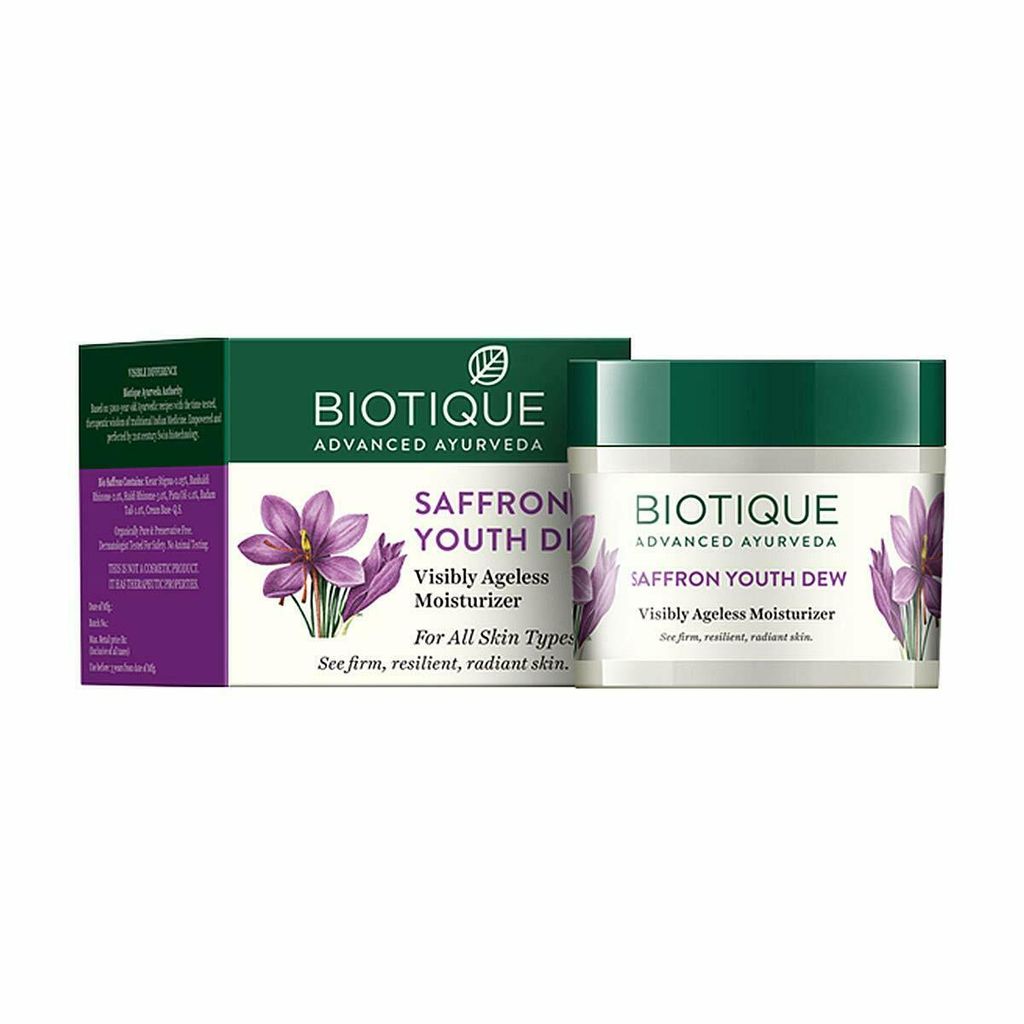 Biotique Bio Saffron Dew YOUTHFUL NOURISHING DAY CREAM Питательный дневной крен с шафраном 50г.