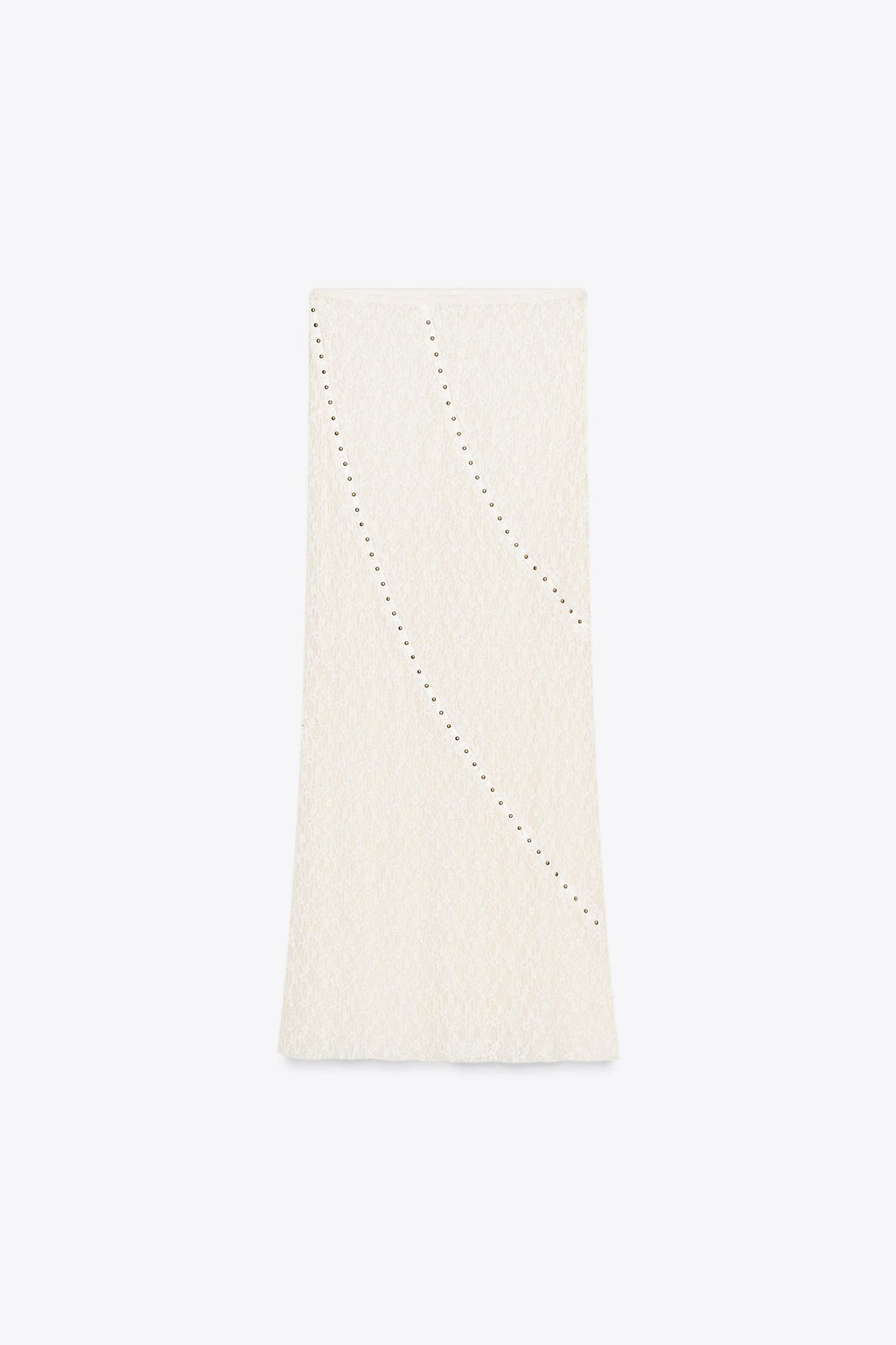 STUDDED LACE MIDI SKIRT - Zara фото 6