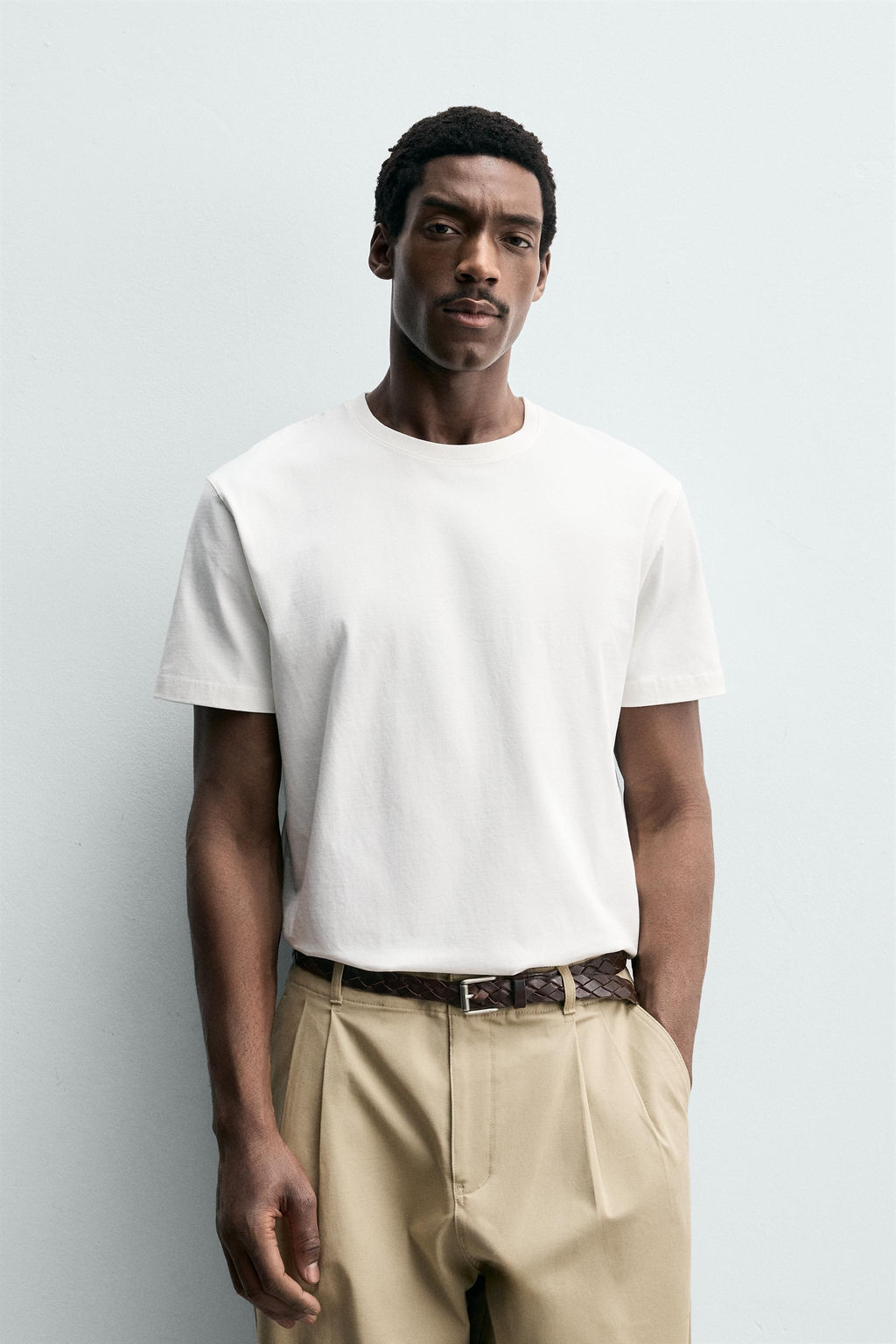 PACK 3 CAMISETA MEDIUM WEIGHT B?SICA / Blanco - Zara фото 5