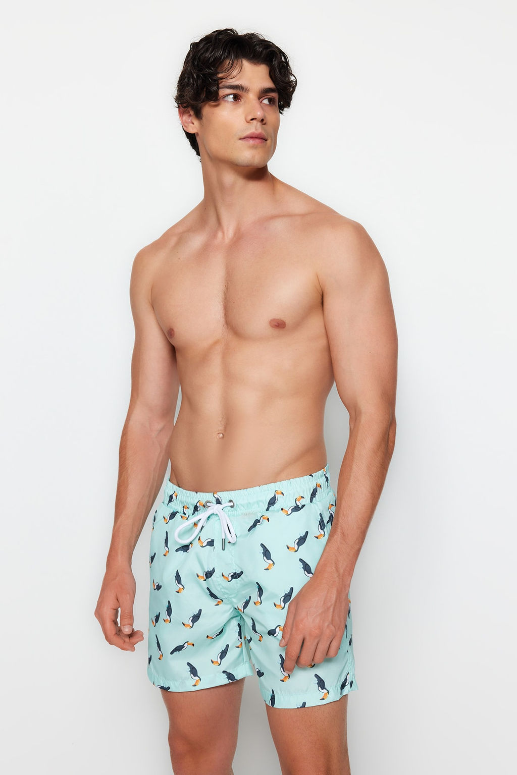 TRENDYOL MAN Mavi Bask?l? Standart Boy Deniz Sortu TMNSS20DS0014 - Trendyolmilla фото 3