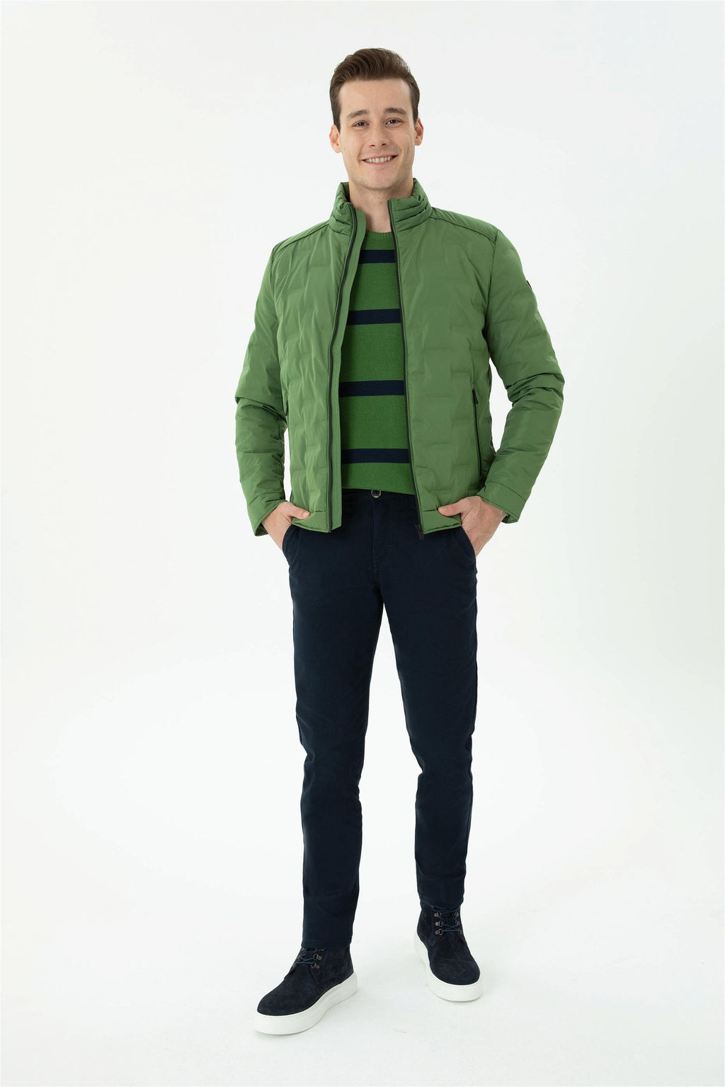 Мужское зеленое пальто Неожиданная скидка в корзине - U.s. polo assn фото 5