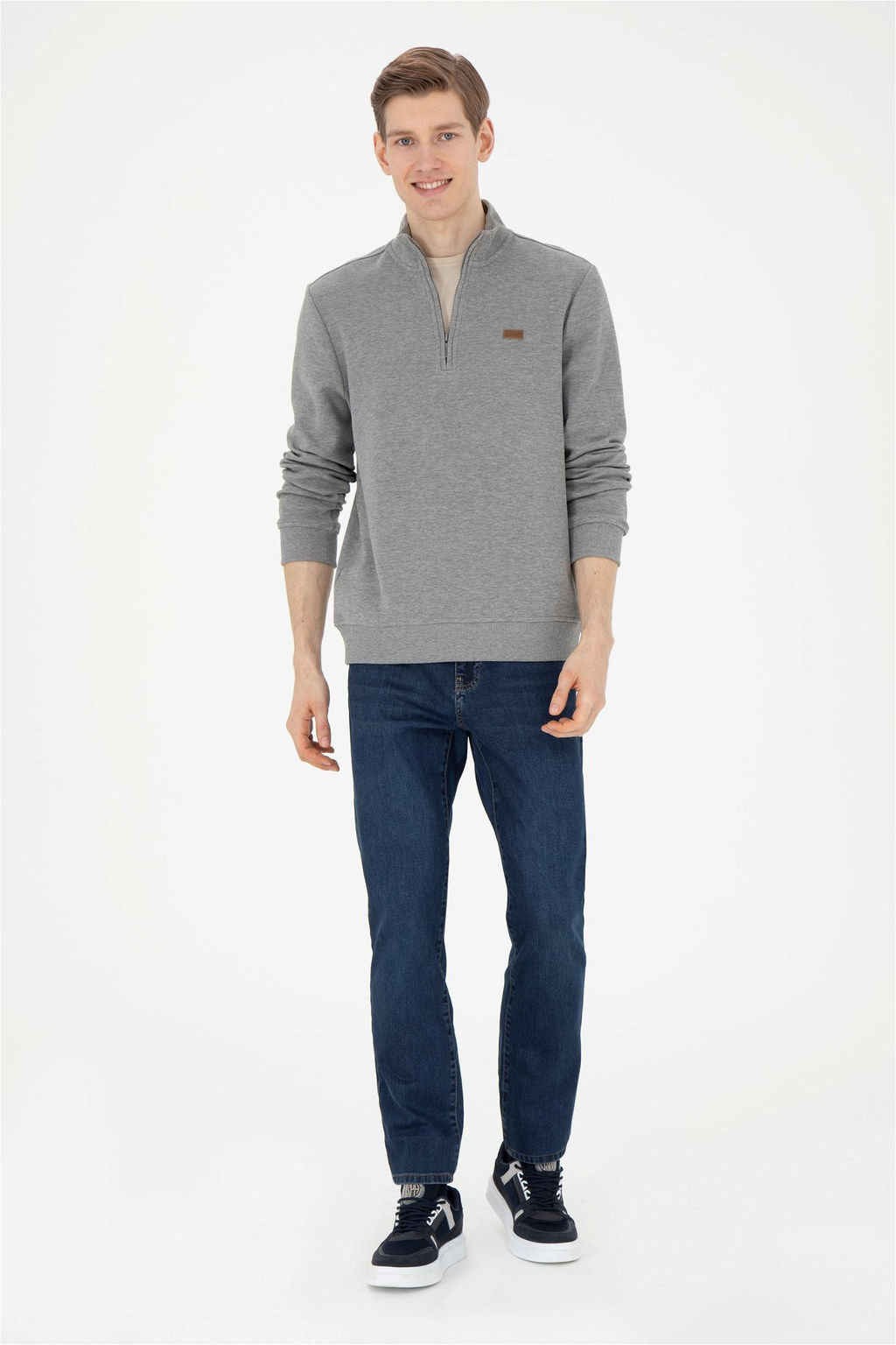 Мужской серый меланжевый свитшот Неожиданная скидка в корзине - U.s. polo assn фото 4