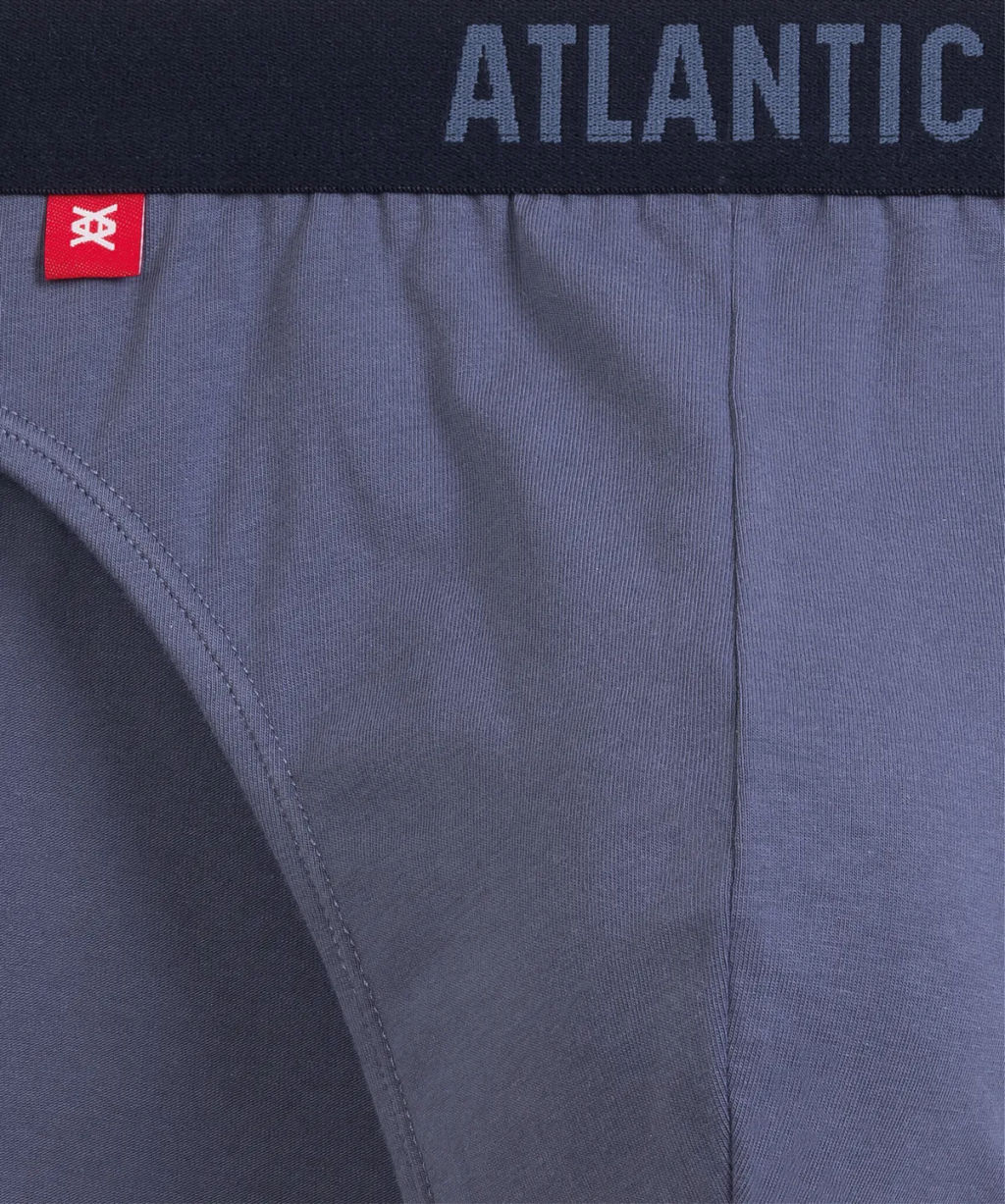 ATLANTIC 3MP-094 Трусы спорт Solid - набор 3 шт. темно-голубой + светло-голубой + индиго  фото 5