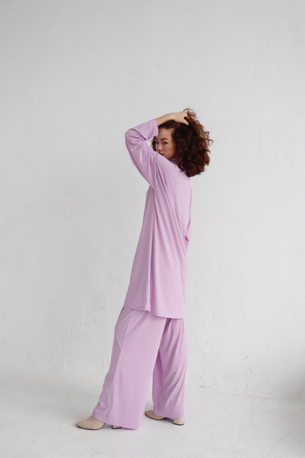 7389 Костюм трикотажный в стиле бохо лавандовый - Martichelli фото 3