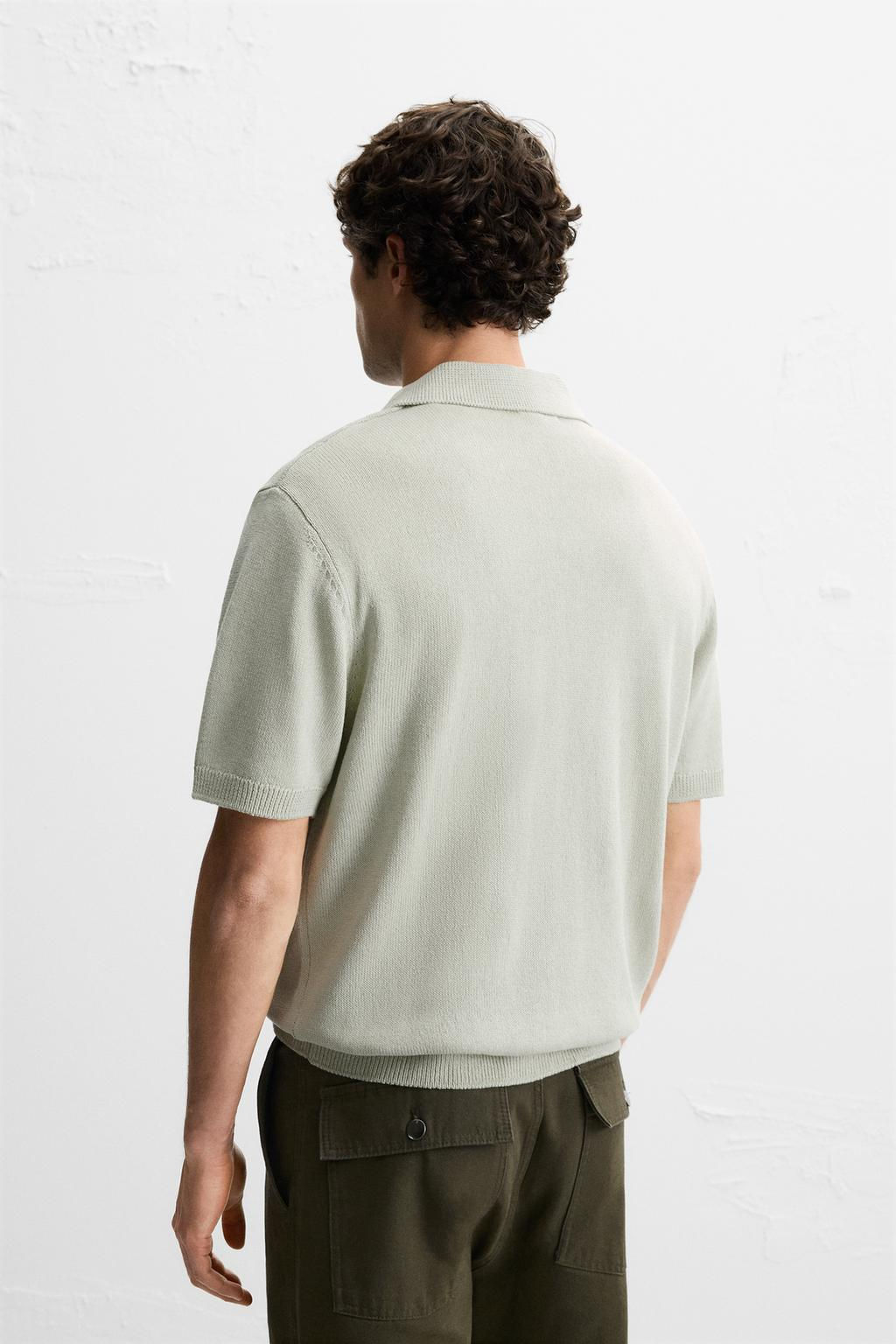 TEXTURED KNIT POLO SHIRT - Zara фото 3