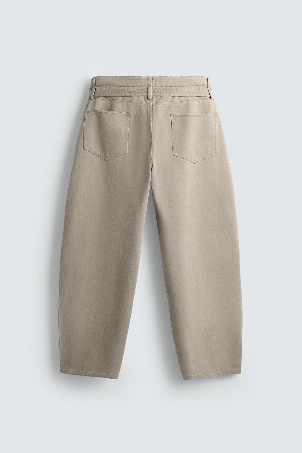BELTED WIDE-LEG BALLOON FIT TROUSERS - Zara фото 9