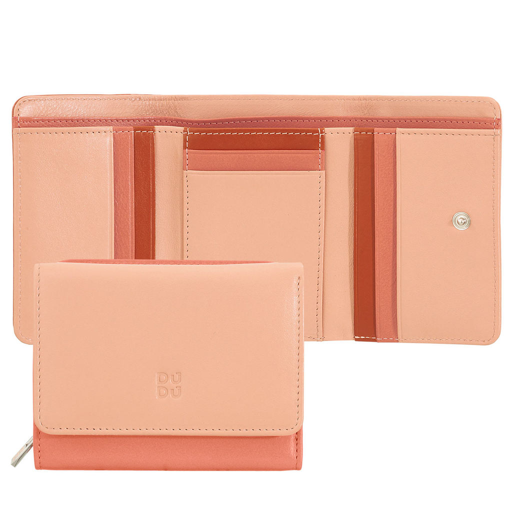 Итальянский кожаный кошелек DuDu серии Pemba | пудровый