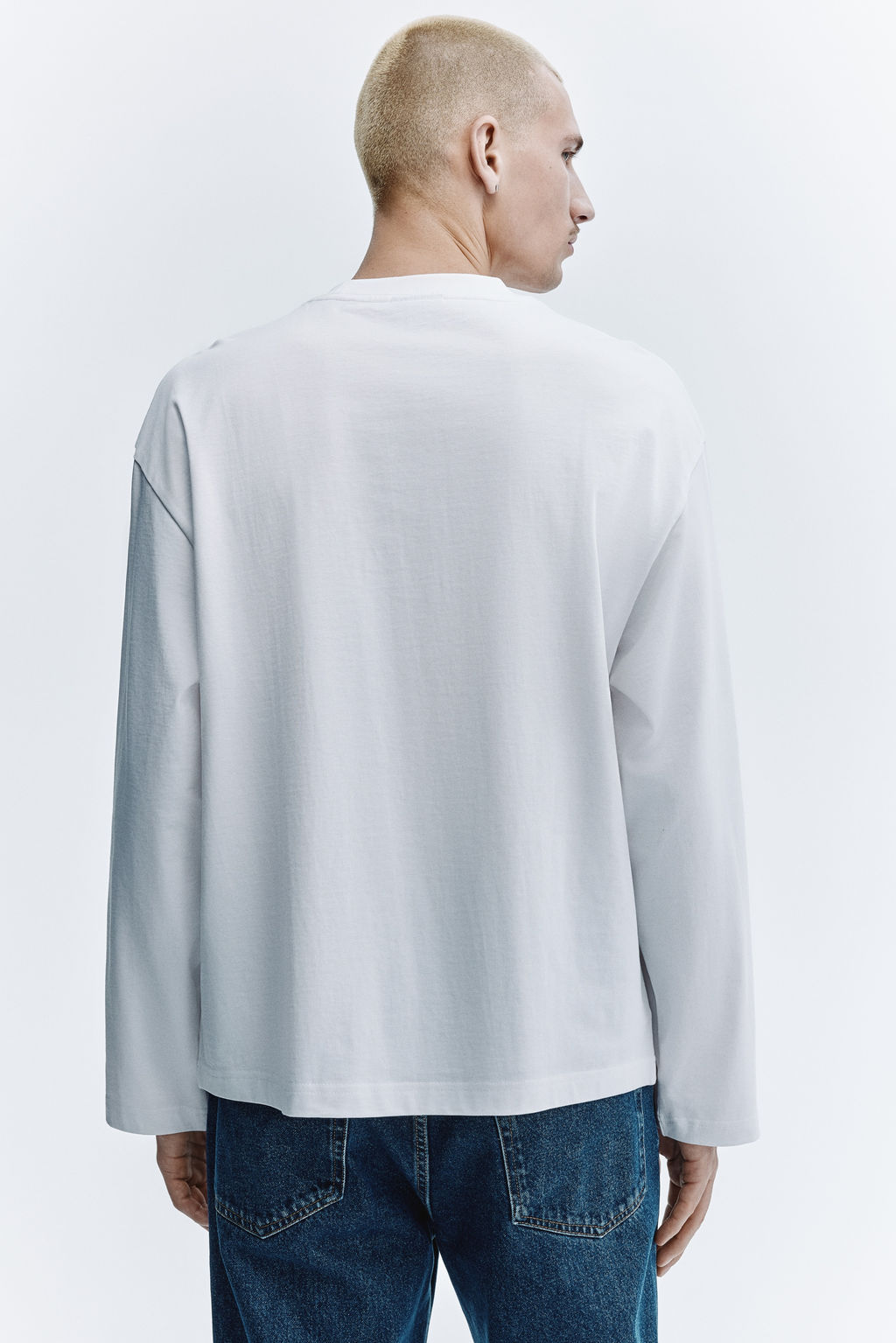 Camiseta de punto de manga larga Oversized Fit - H&m фото 5