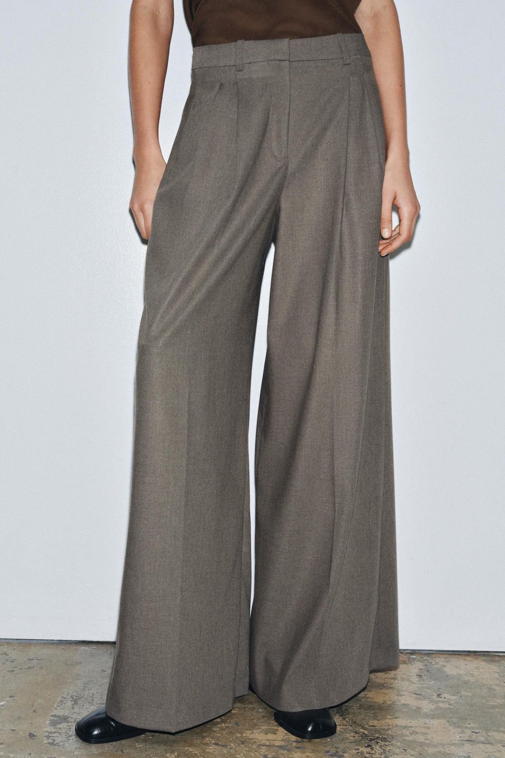 WIDE-LEG TROUSERS WITH DARTS ZW COLLECTION - Zara фото 8