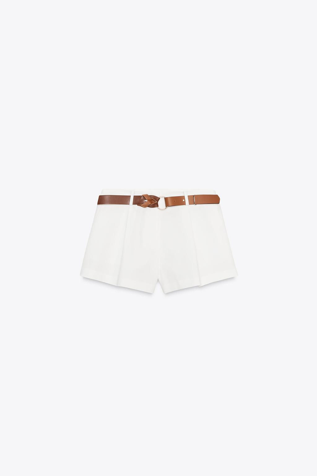 BELTED FLOWING BERMUDA SHORTS - Zara фото 7