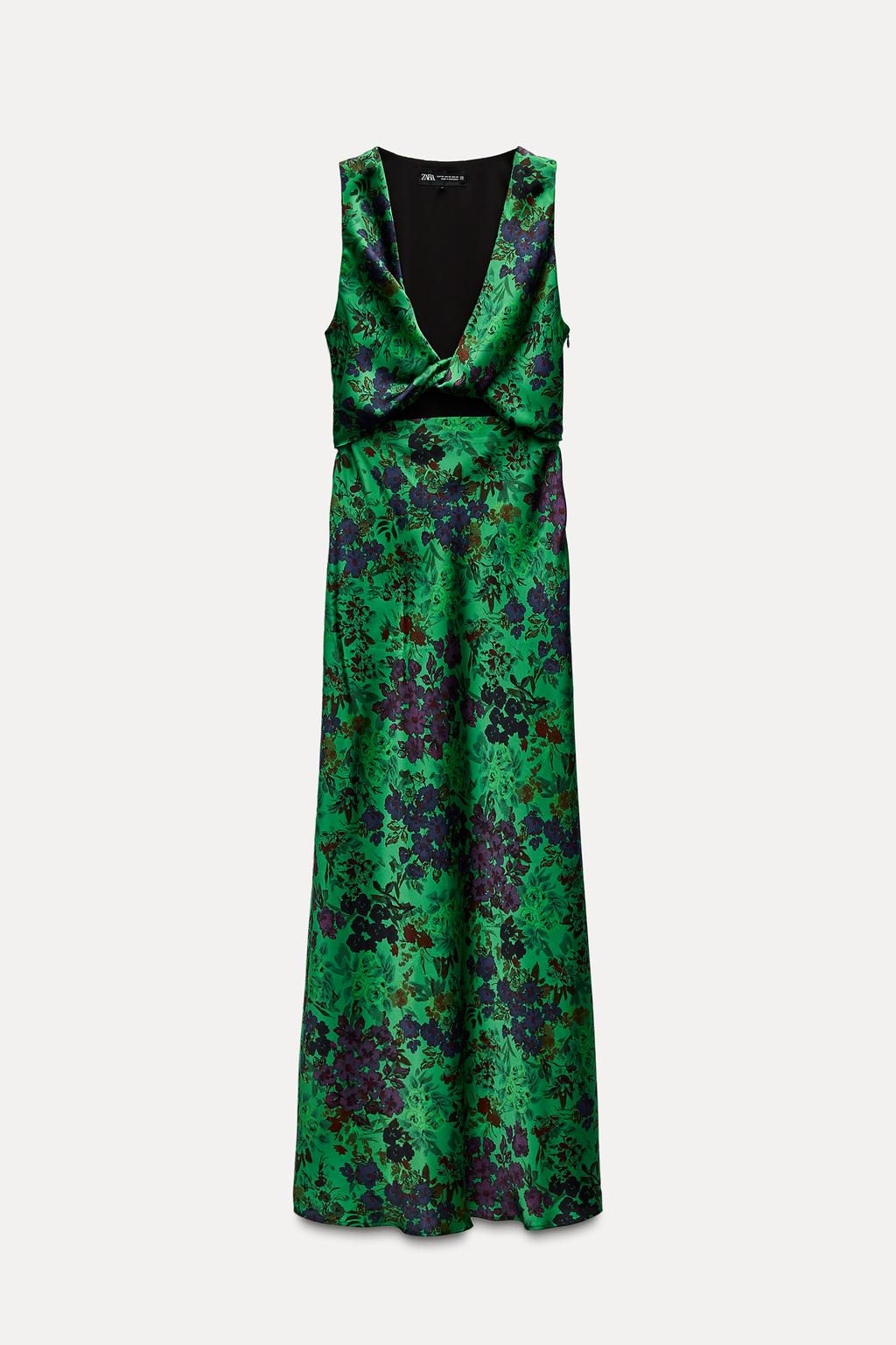 FLORAL PRINT SATIN DRESS - Zara фото 4