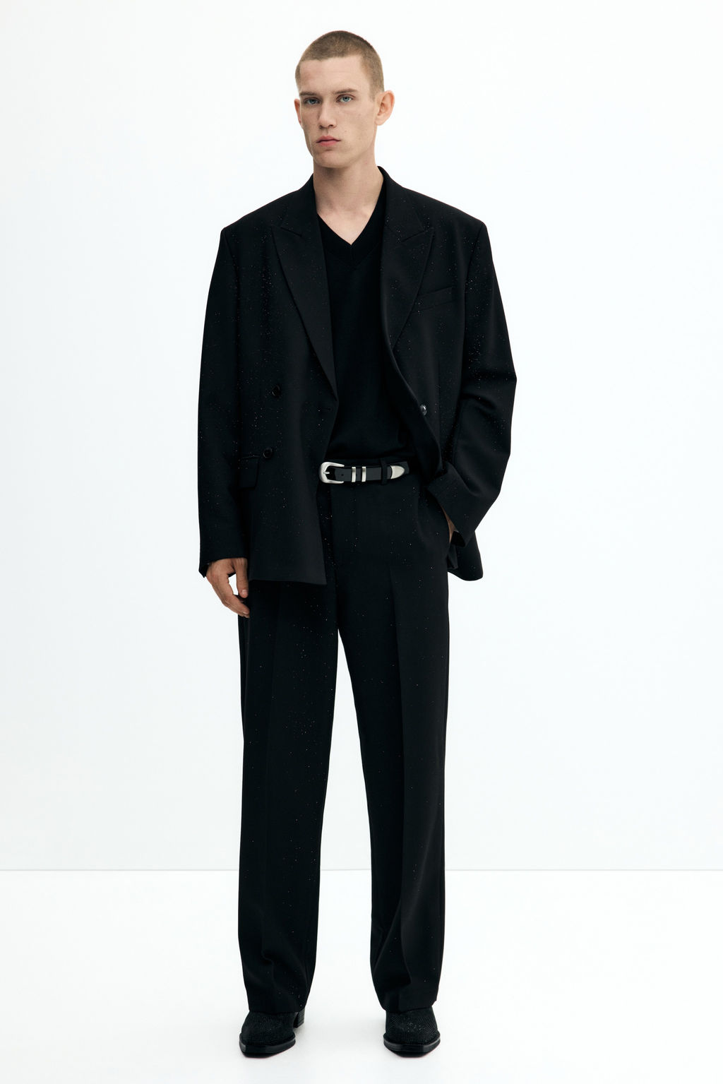 Pantal?n sastre con brillo Loose Fit - H&m фото 2