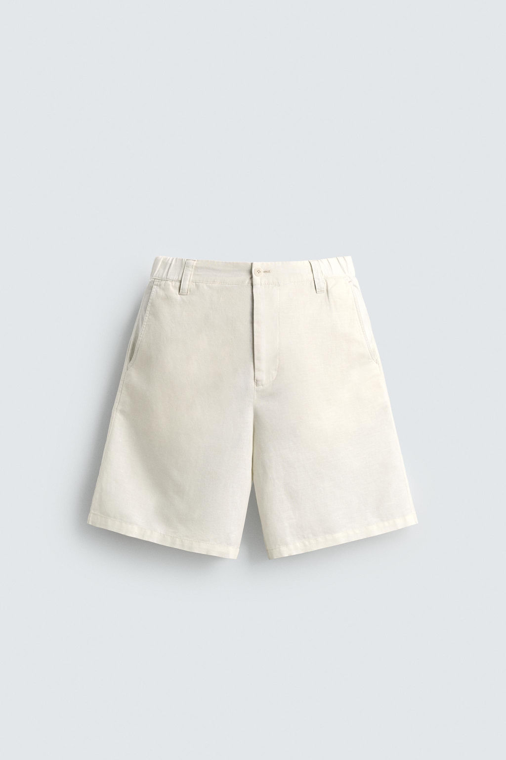 BERMUDA REGULAR FIT C??AMO - ALGOD?N / Blanco