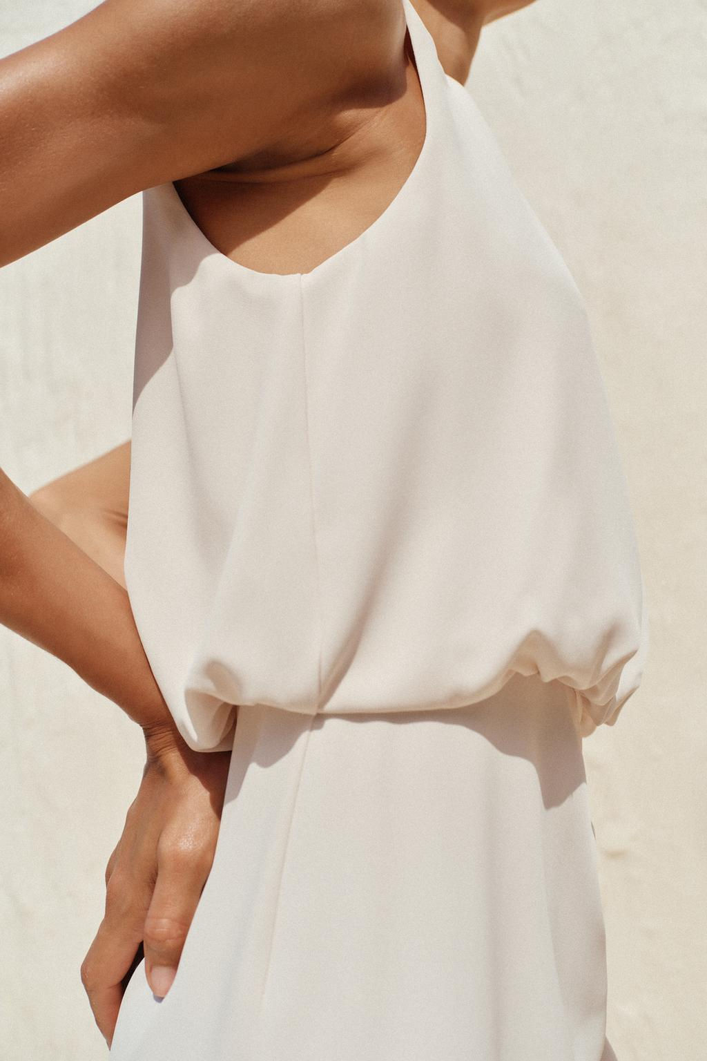 GATHERED WAIST MIDI DRESS - Zara фото 7