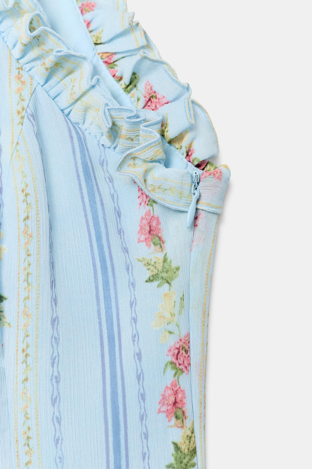 VESTIDO MINI HALTER ESTAMPADO FLORAL / Multicolor - Zara фото 10