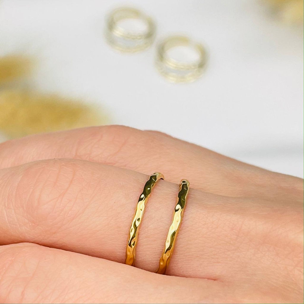 Кольцо регулируемое из хирургической стали 17-18р.